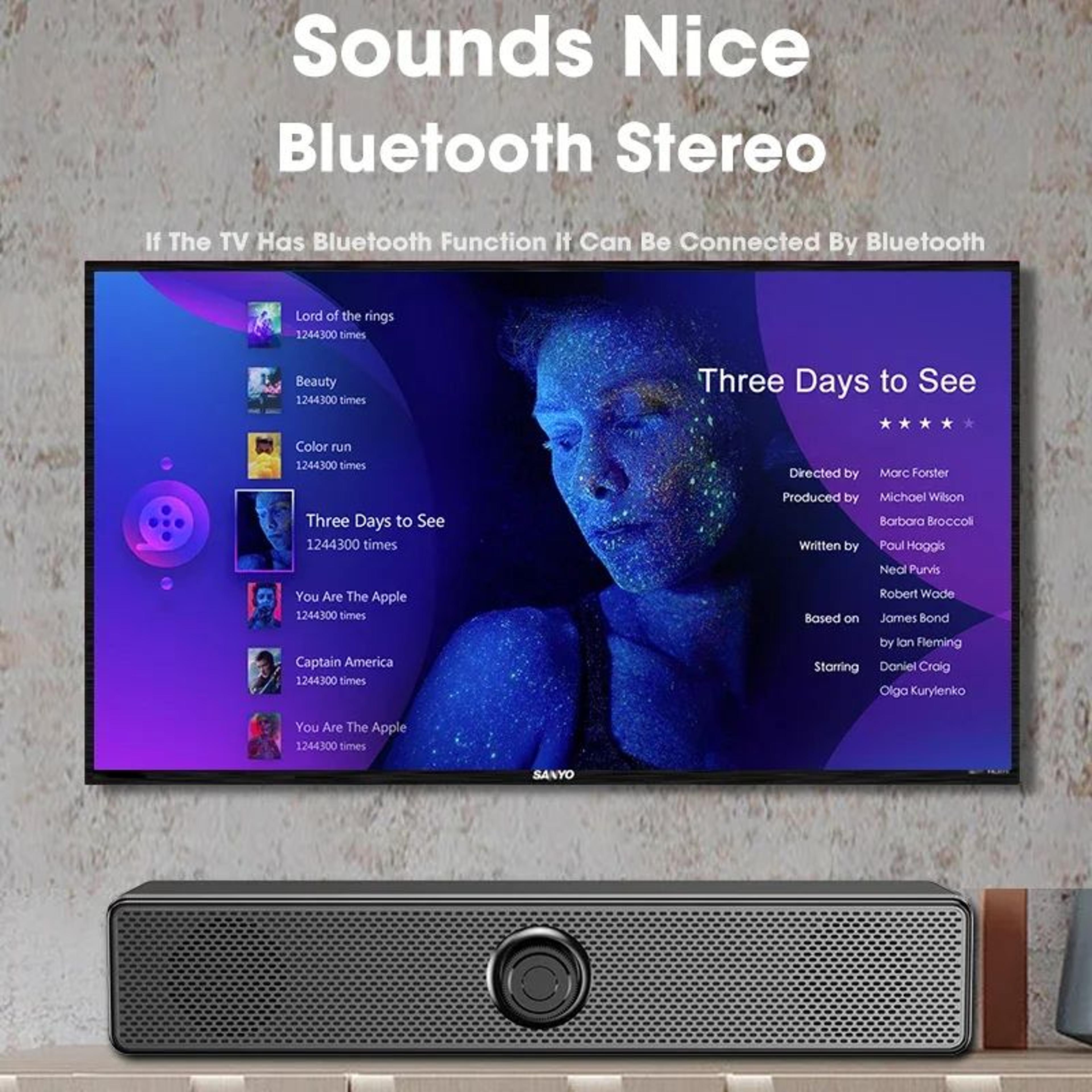 Bluetooth 53 Soundbar With Subwoofer  80W Surround Sound Soundbar For TV PC  Gaming 13