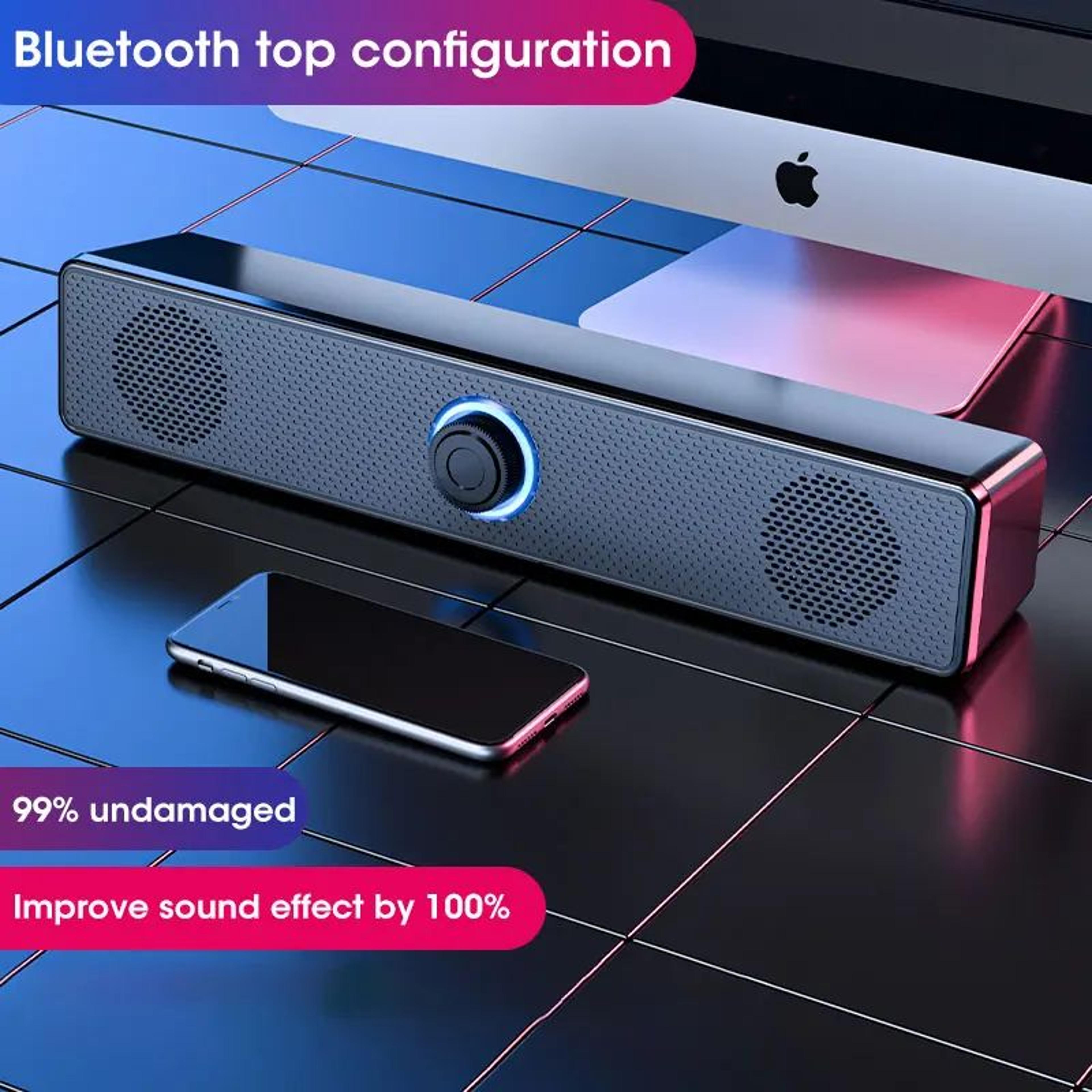 Bluetooth 53 Soundbar With Subwoofer  80W Surround Sound Soundbar For TV PC  Gaming 18