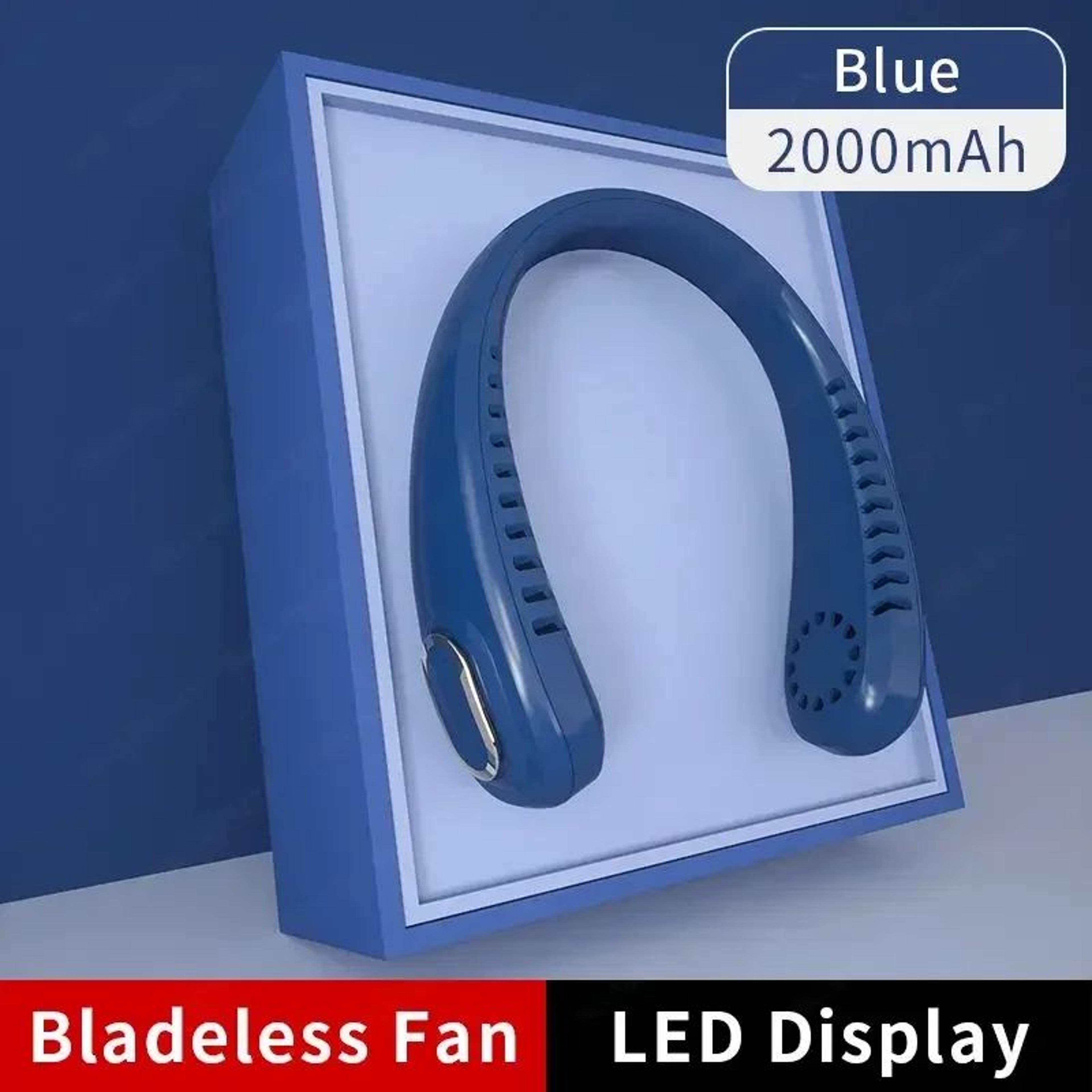 Bladeless Neck Fan With LED Display  USB Rechargeable Personal Cooling Fan For Sports  Travel 6