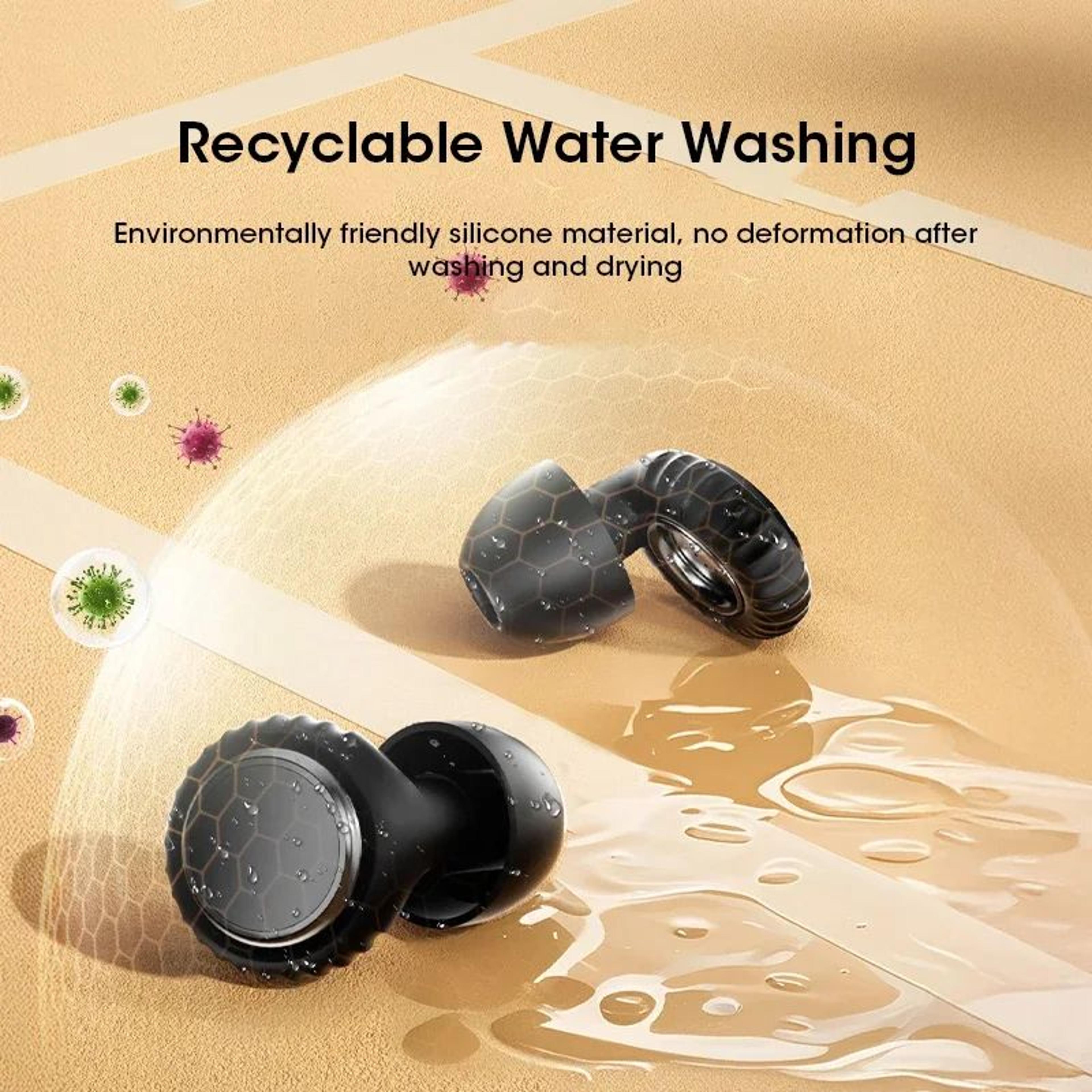 SleepShield Reusable Silicone Ear Plugs For Sleeping  Soft Noise Cancelling Earplugs For Snoring St 1