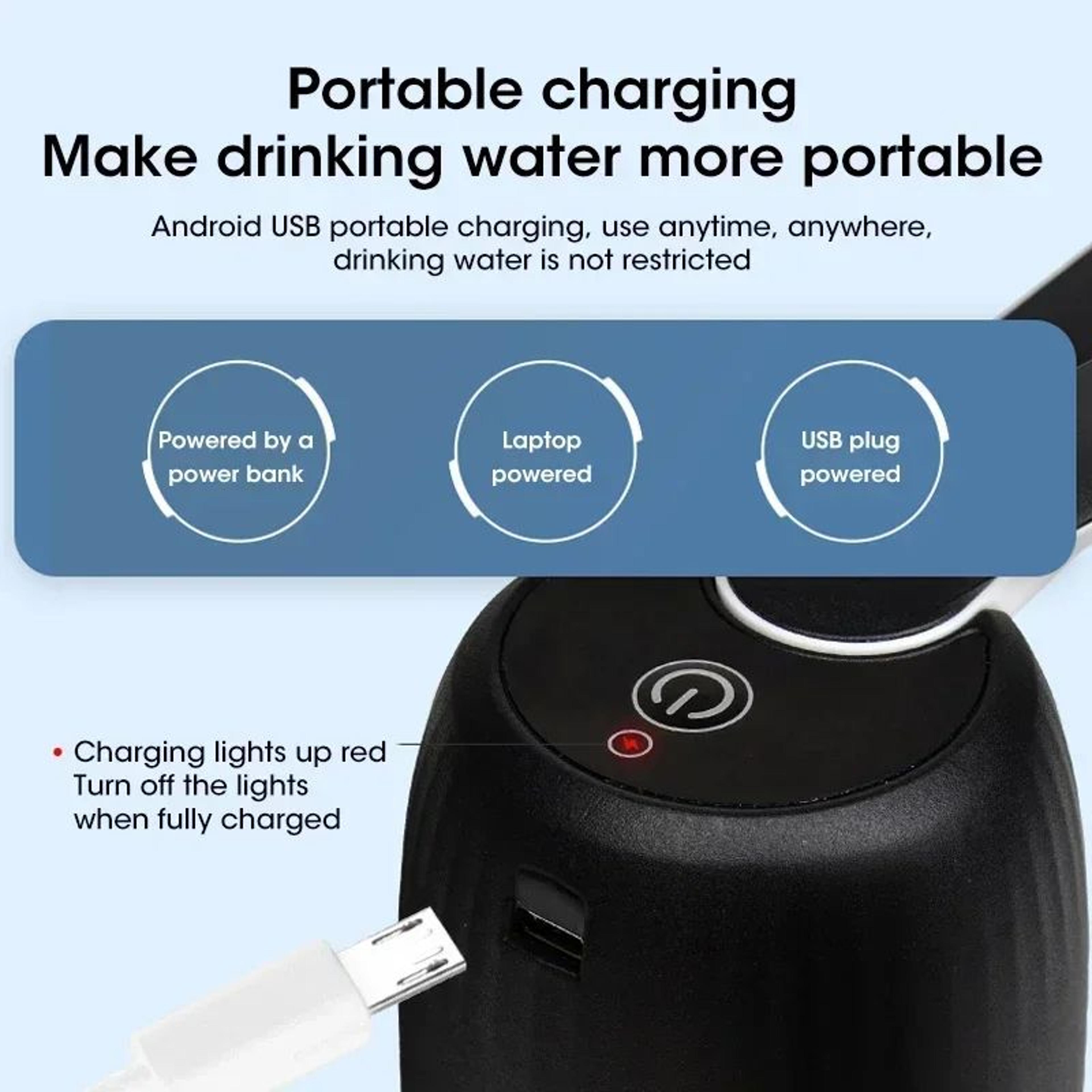 Electric USB Rechargeable Water Bottle Pump Dispenser  Portable Automatic Drinking Water Pump 5