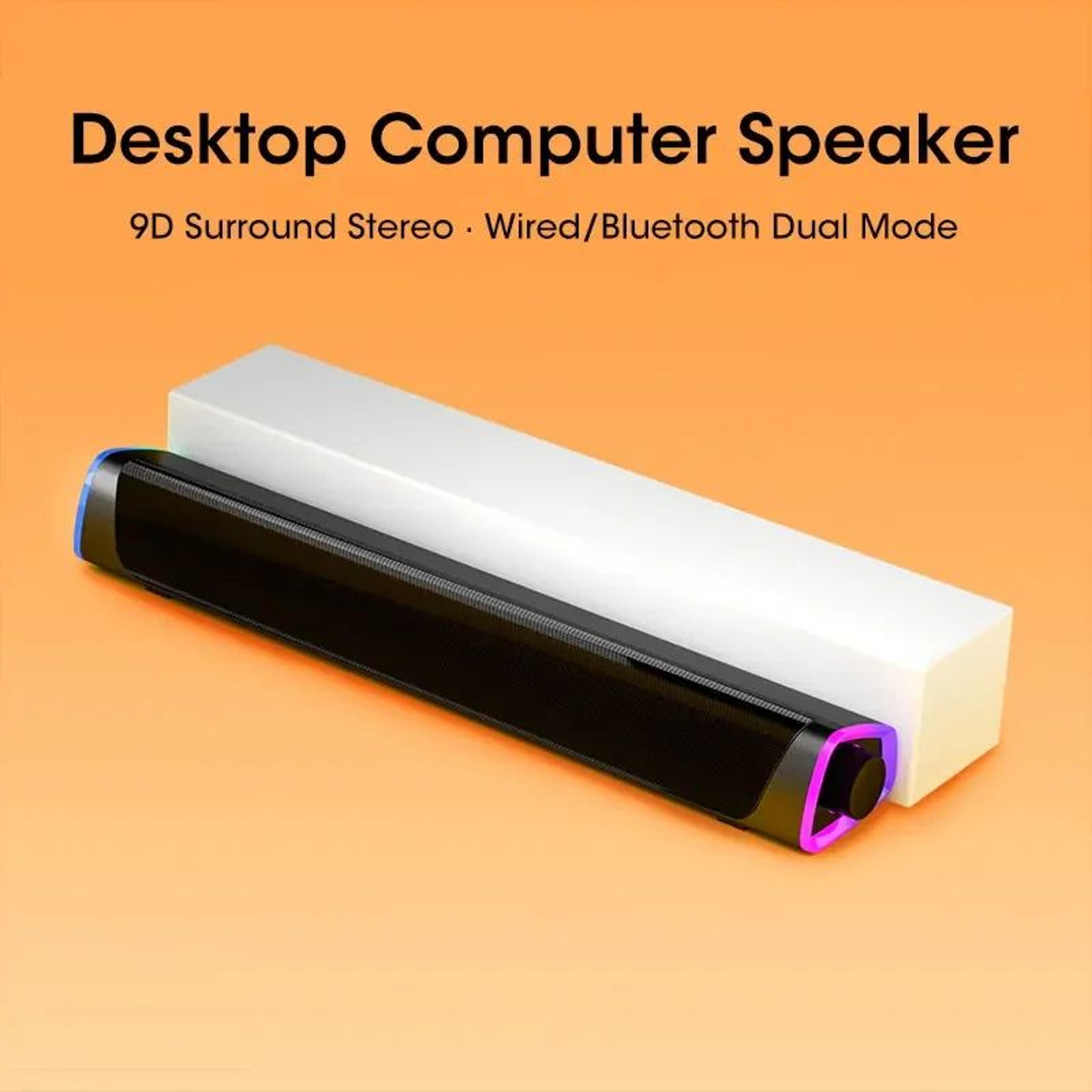 4D Bluetooth Computer Speaker Bar  Compact Desktop Soundbar With Subwoofer For Laptop  PC 2