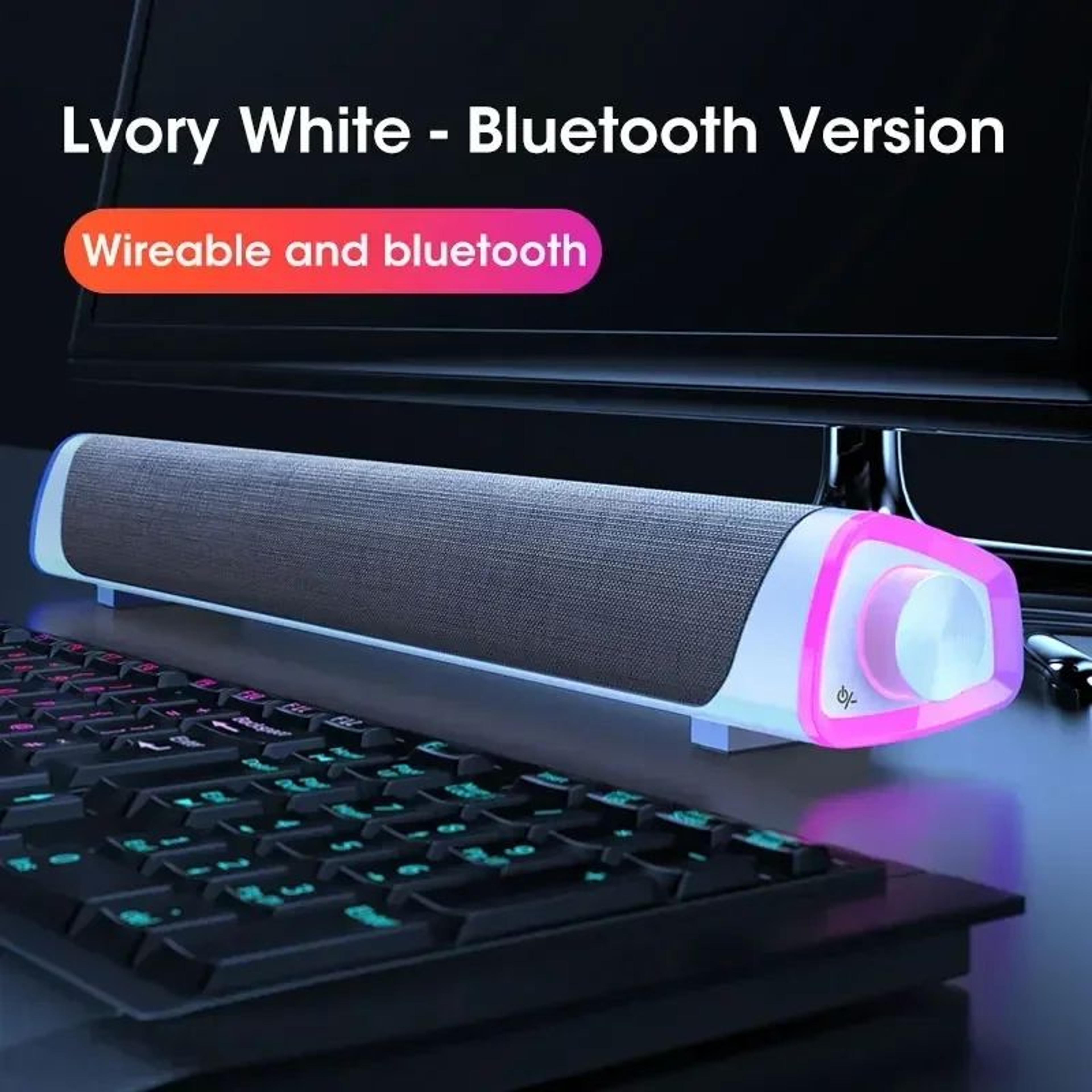4D Bluetooth Computer Speaker Bar  Compact Desktop Soundbar With Subwoofer For Laptop  PC 7
