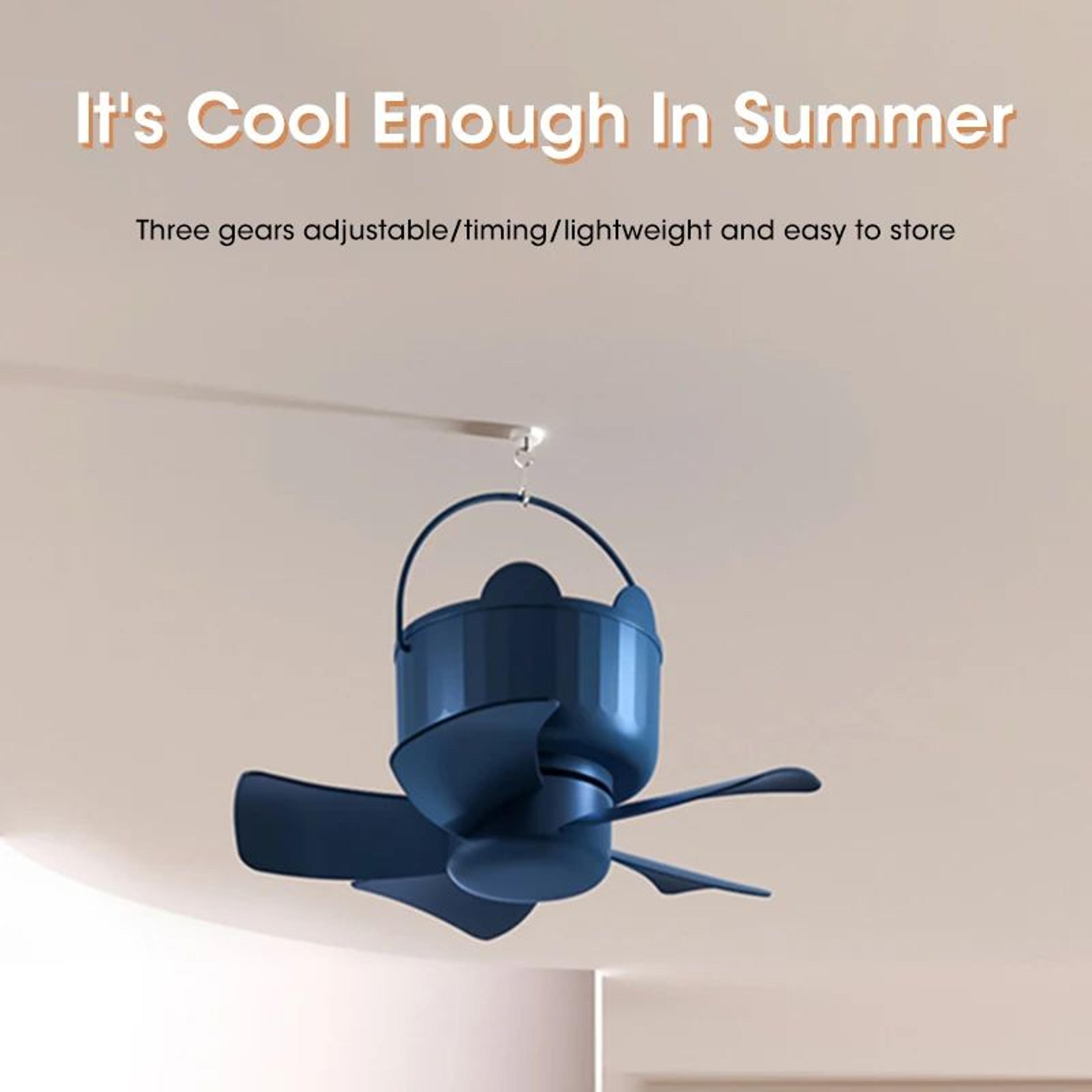 WhisperCool USB Ceiling Fan With Timer  3Speed Control For Baby Rooms And Small Spaces 2