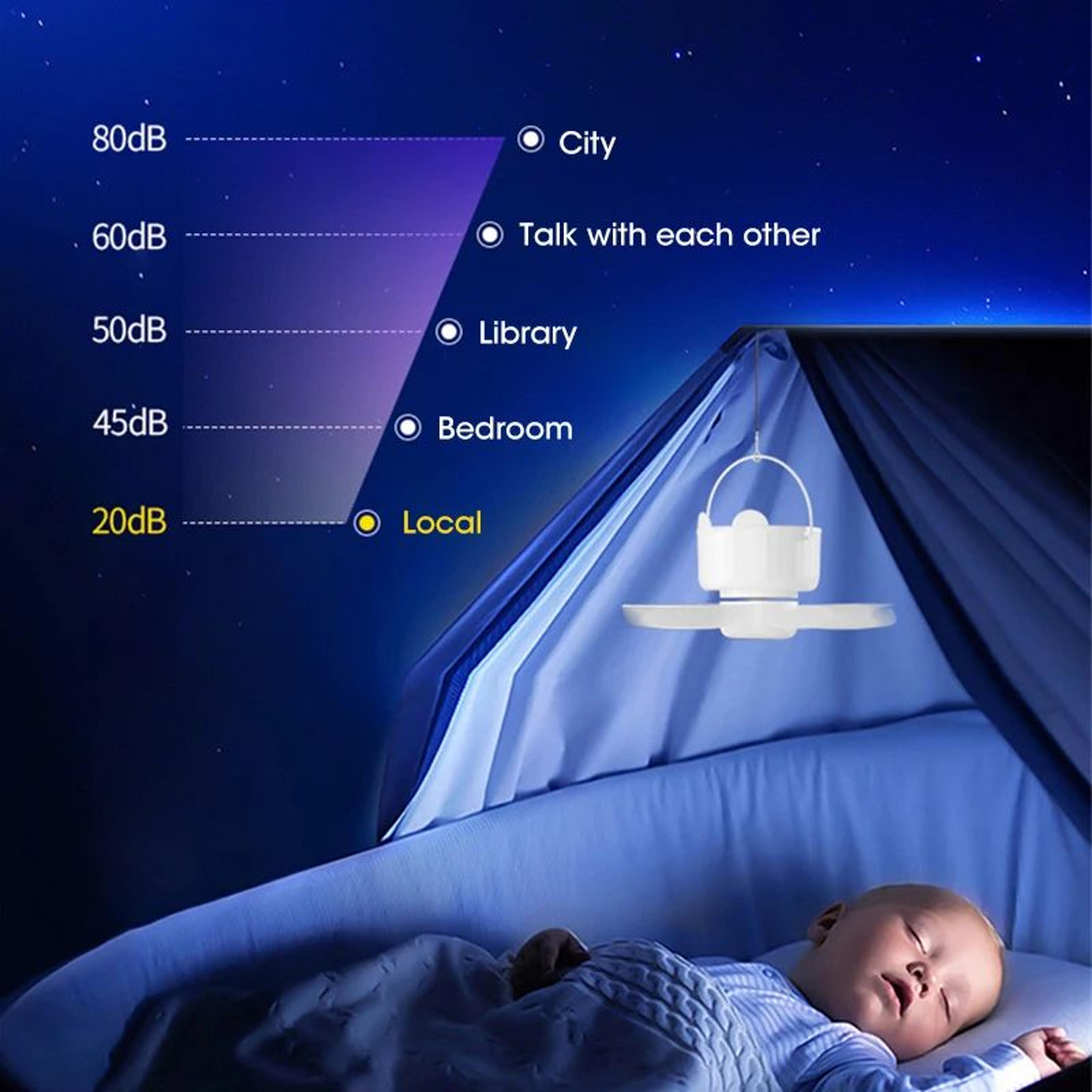WhisperCool USB Ceiling Fan With Timer  3Speed Control For Baby Rooms And Small Spaces 4