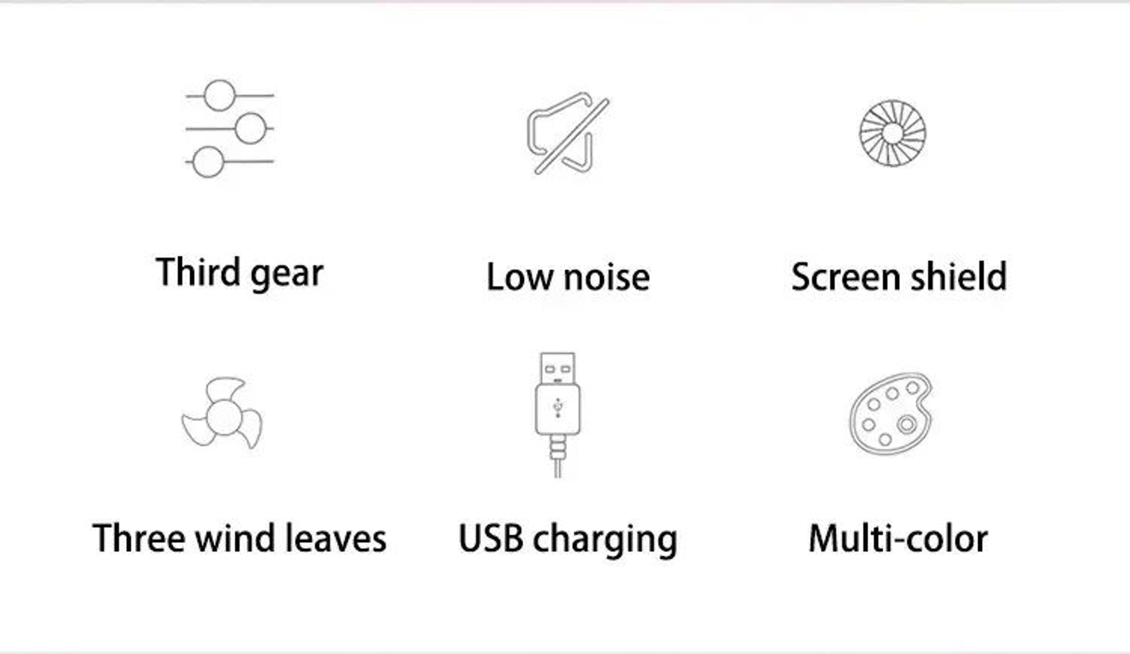 Portable USB Fan  Handheld Mini Fan With 3 Speeds Quiet Rechargeable Desk Fan 10