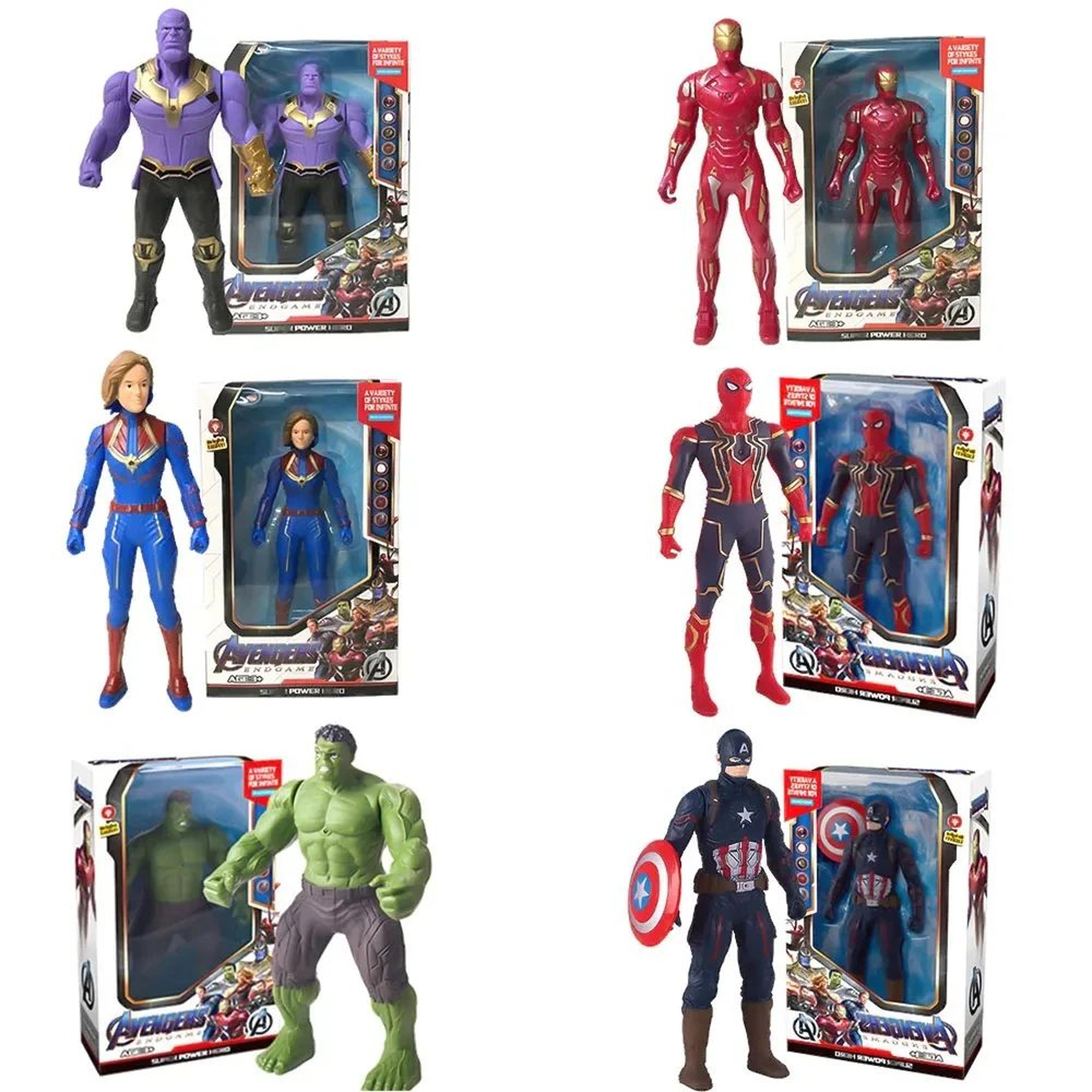 Marvel Superhero PVC Action Figure With Movable Joints  Luminous Chest SpiderMan Hulk Iron Man 2