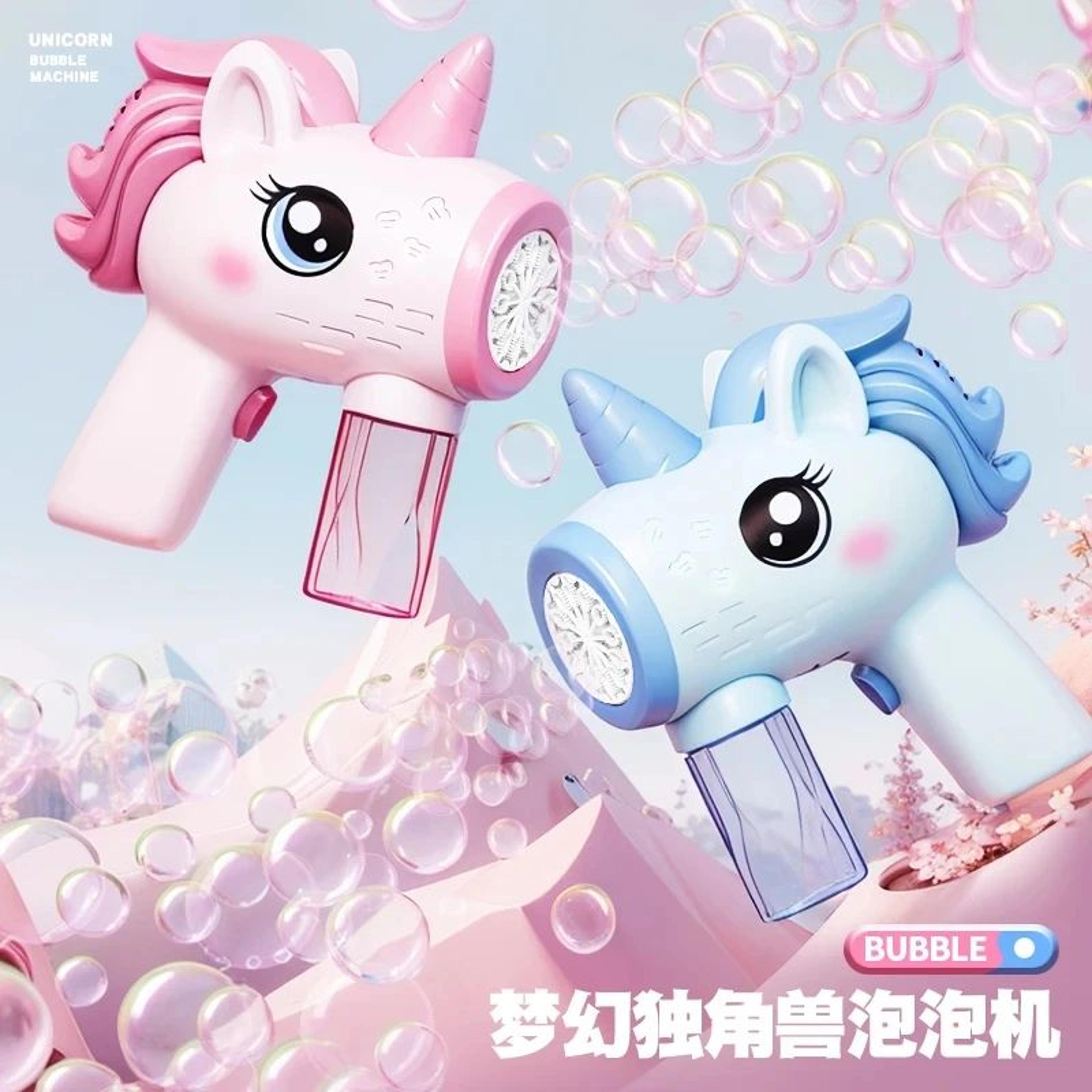 Magical Unicorn Electric Bubble Gun With Lights  Automatic Bubble Blower Toy For Kids 1