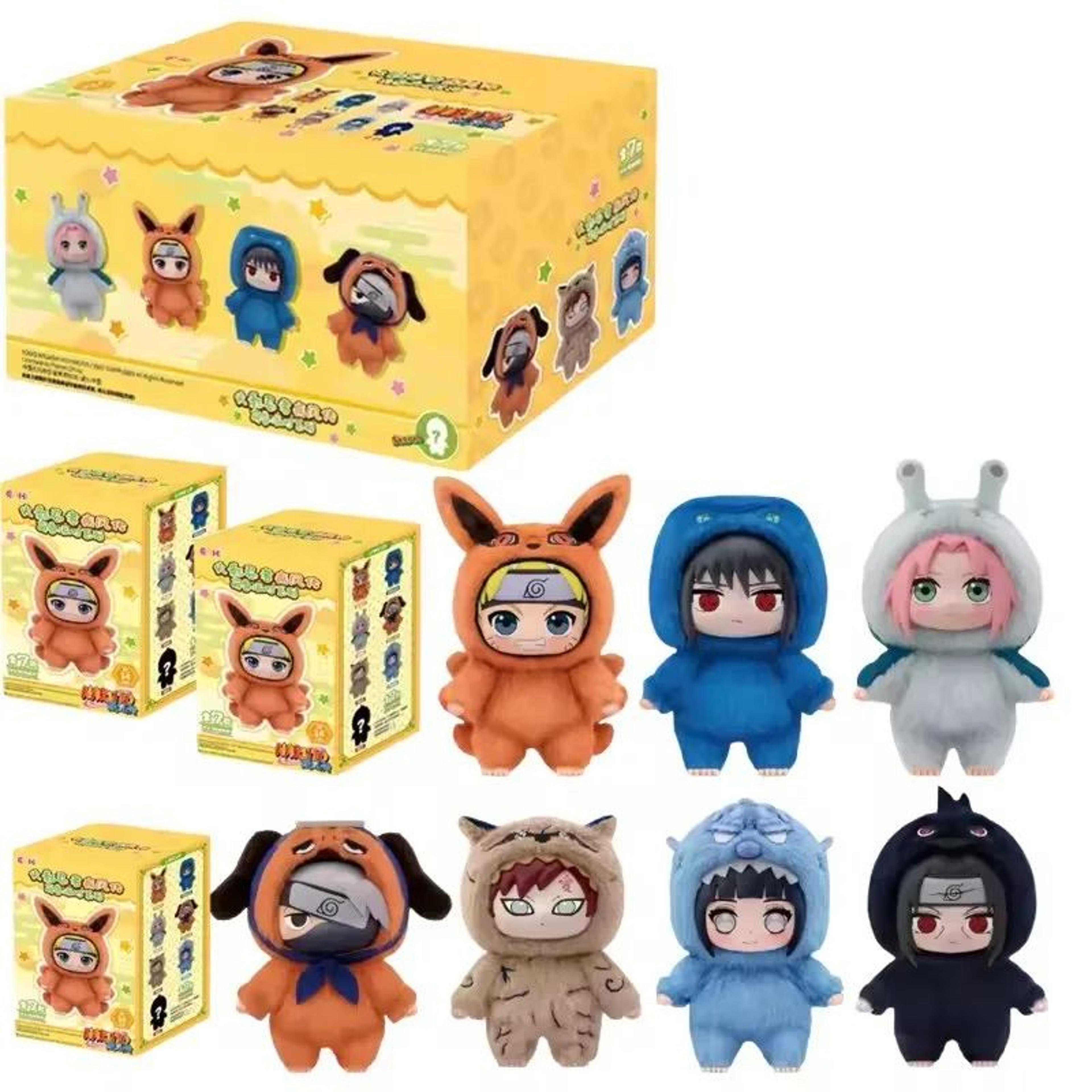 Naruto Shippuden Beast Party Plush Blind Box Keychain  Mini Collectible Anime Plush Charm Random Fi 1