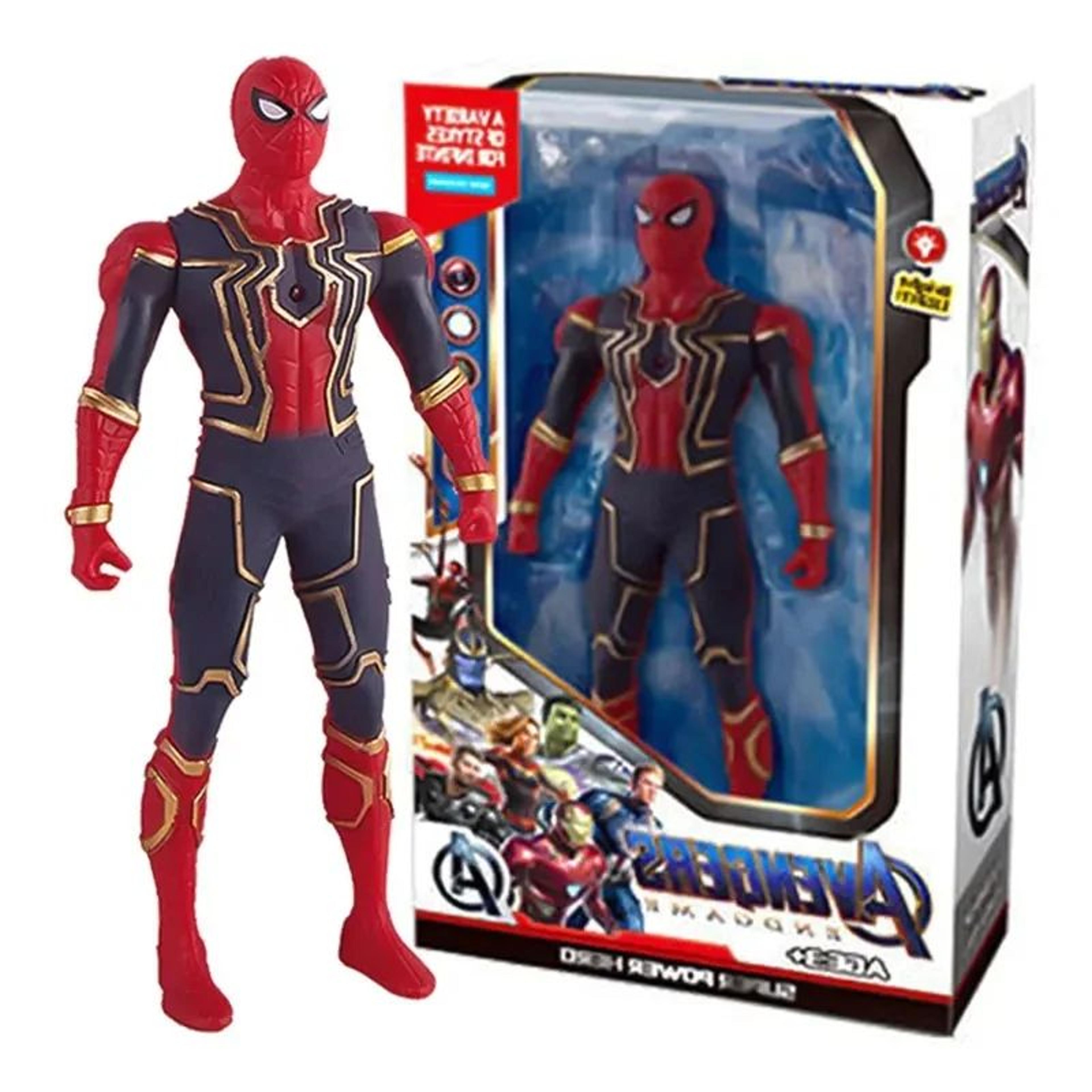 Marvel Action Figure Set  Luminous Spider Man Hulk  Iron Man Mini Models For Kids Glow Display Toys