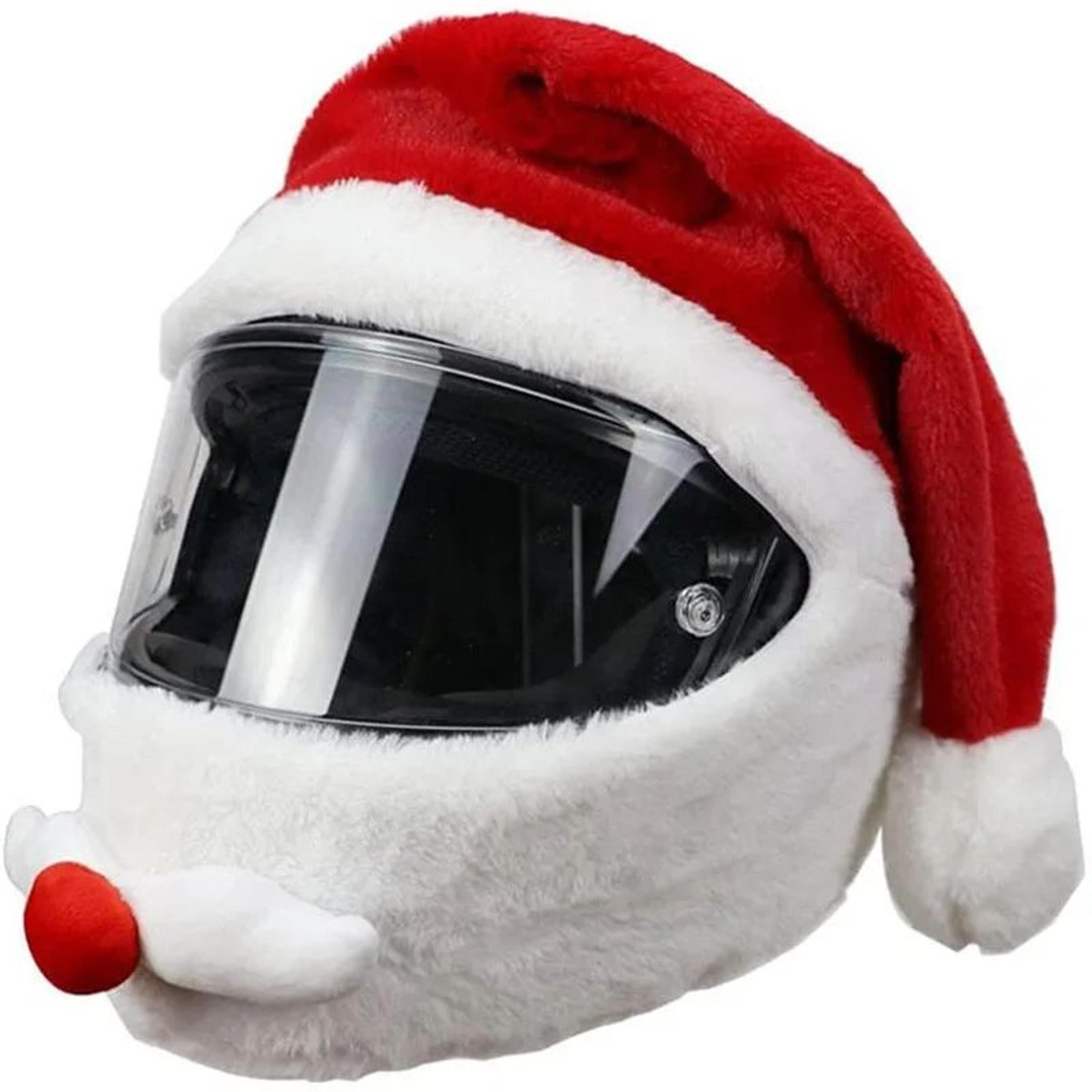 Festive Santa Claus Motorcycle Helmet Cover For Bikes  Scooters 5
