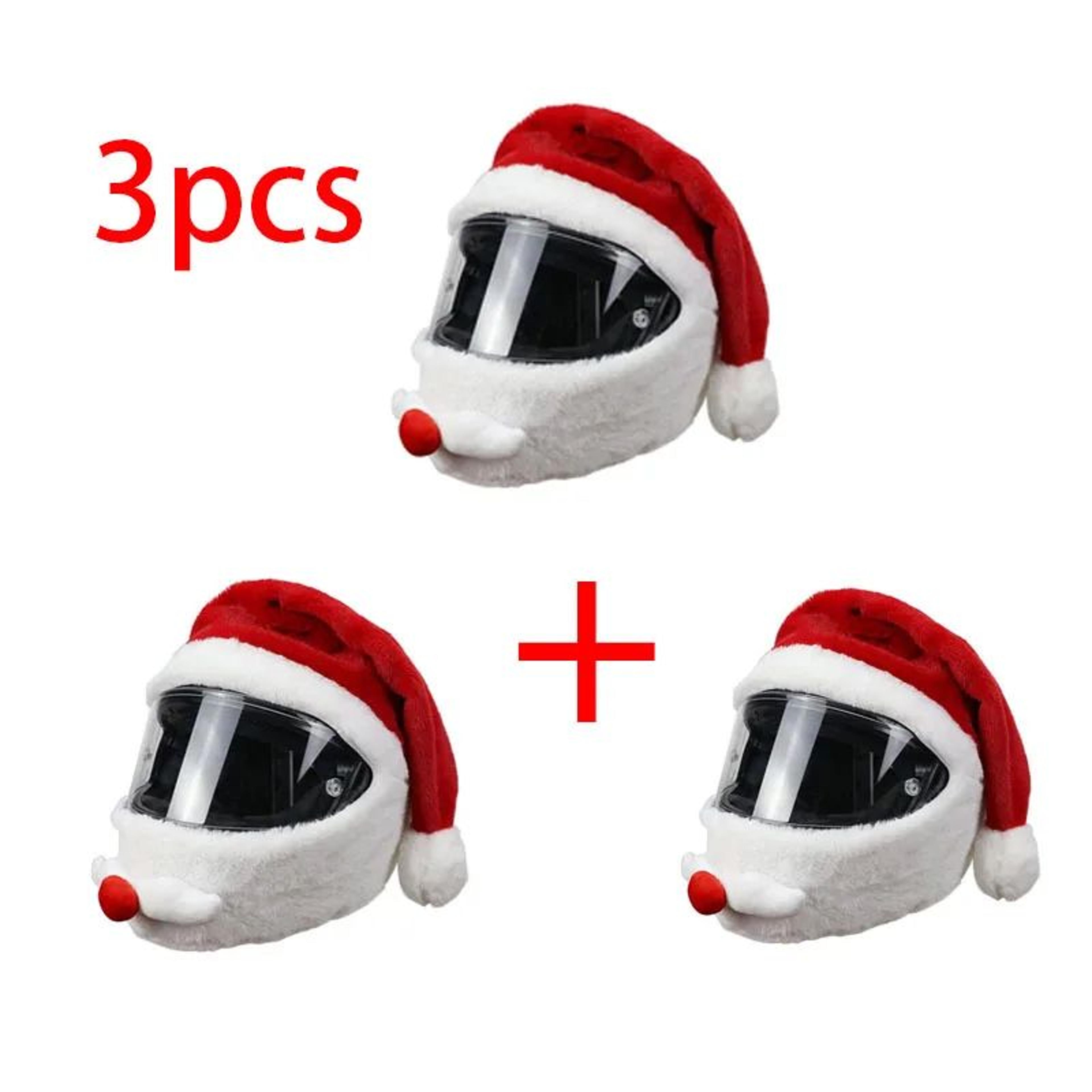 Festive Santa Claus Motorcycle Helmet Cover For Bikes  Scooters 7