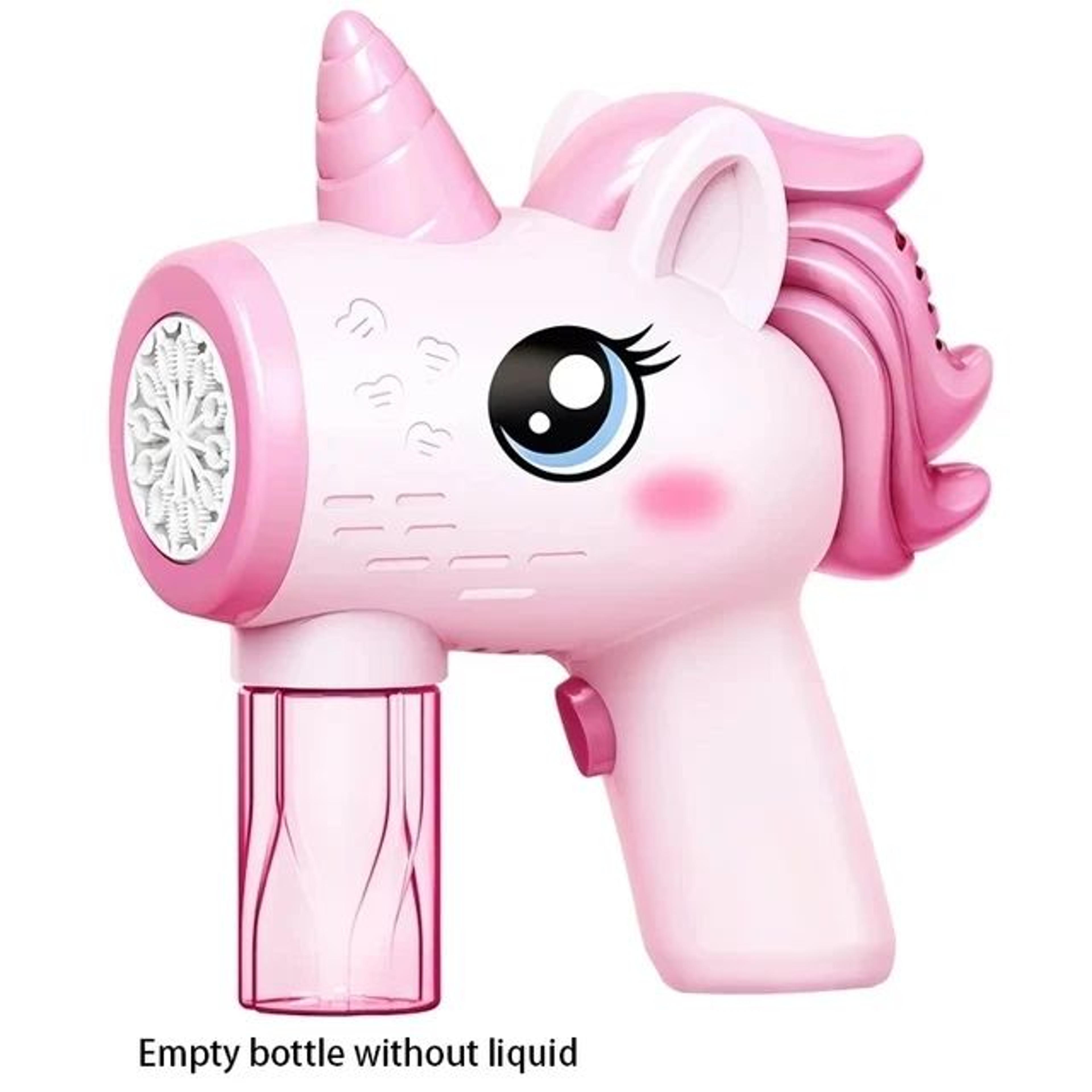 Unicorn Electric Bubble Gun Toy With Lights  Automatic Bubble Blower For Kids Outdoor Fun 5
