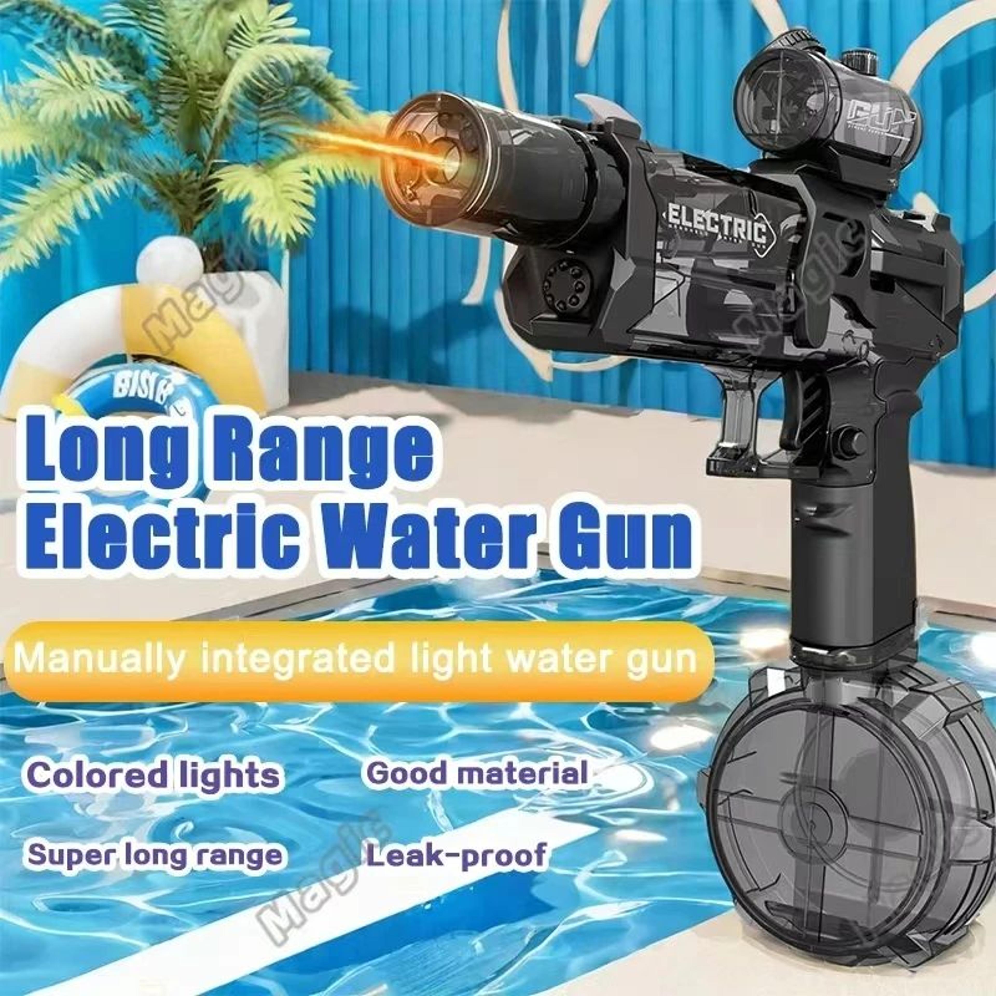 Ice Blast Electric Water Gun  Automatic Continuous Spray HighPressure Water Blaster With LED Lights 1