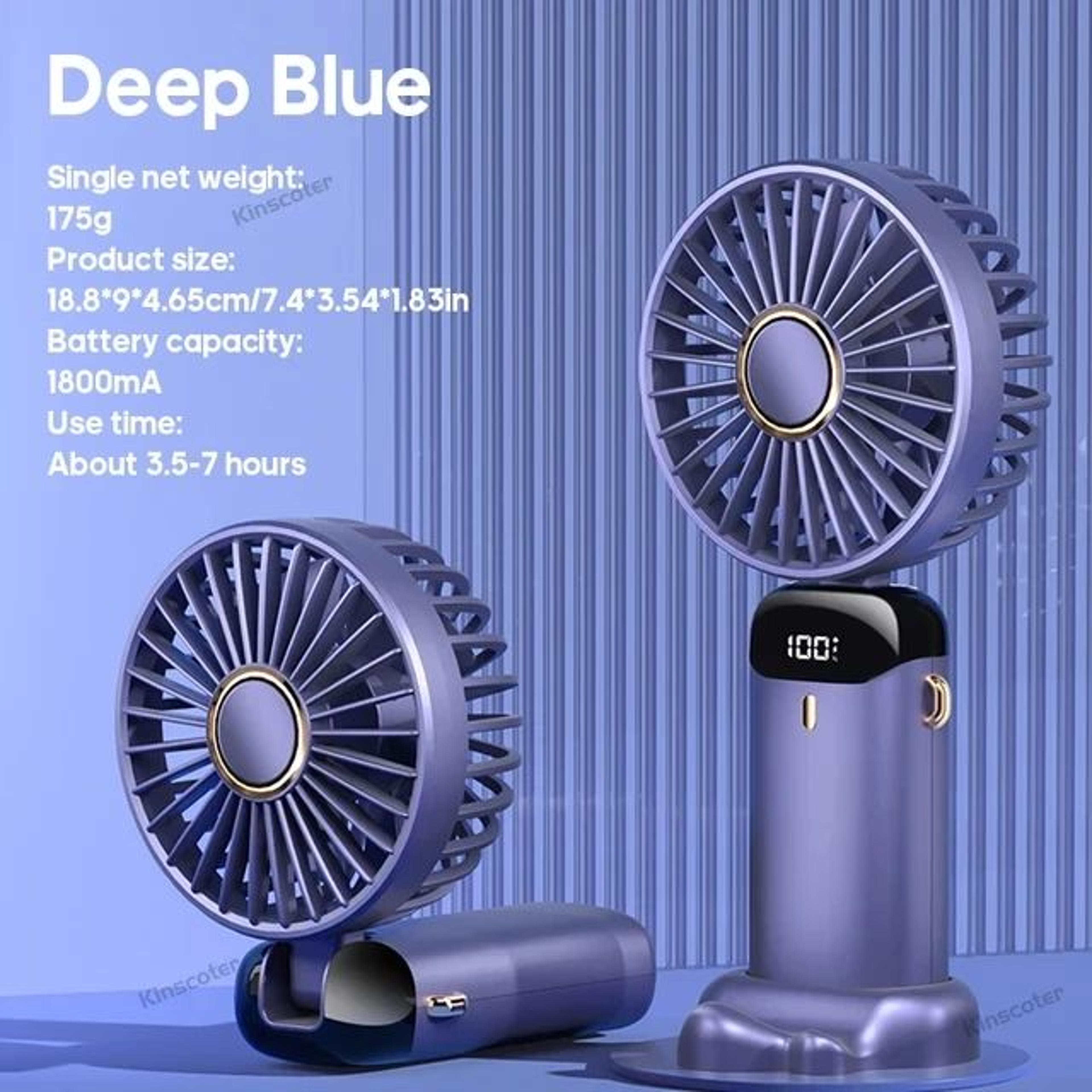 Foldable Handheld Fan With Phone Stand  Display 5Speed USB Rechargeable Mini Fan For Travel  Daily  6