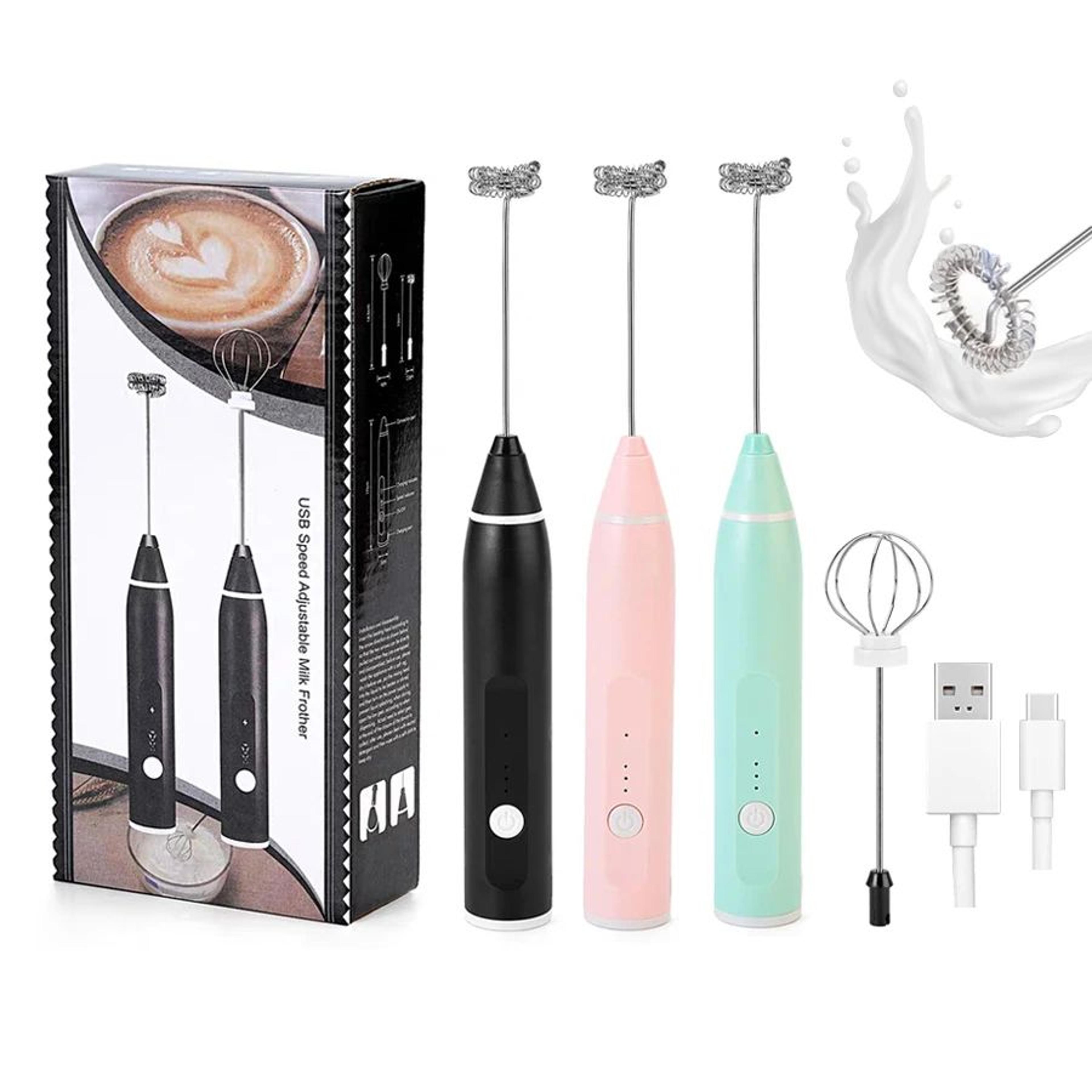 Rechargeable Handheld Milk Frother Wand  3Speed Electric Frother Wand For Latte Foam  Drinks 0