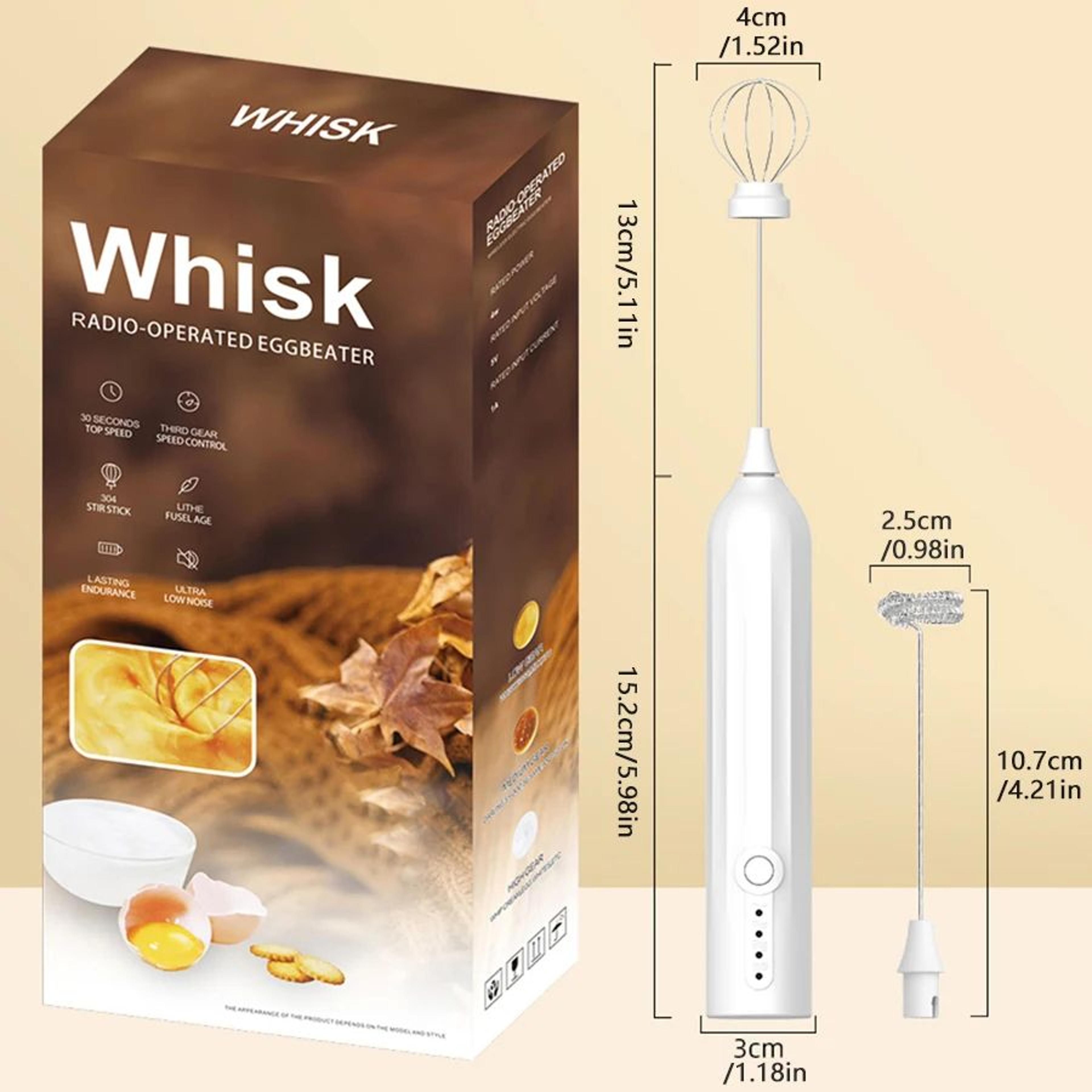 USBC Rechargeable Handheld Milk Frother Wand  3Speed Portable Coffee Foam Whisk With Dual Heads 7