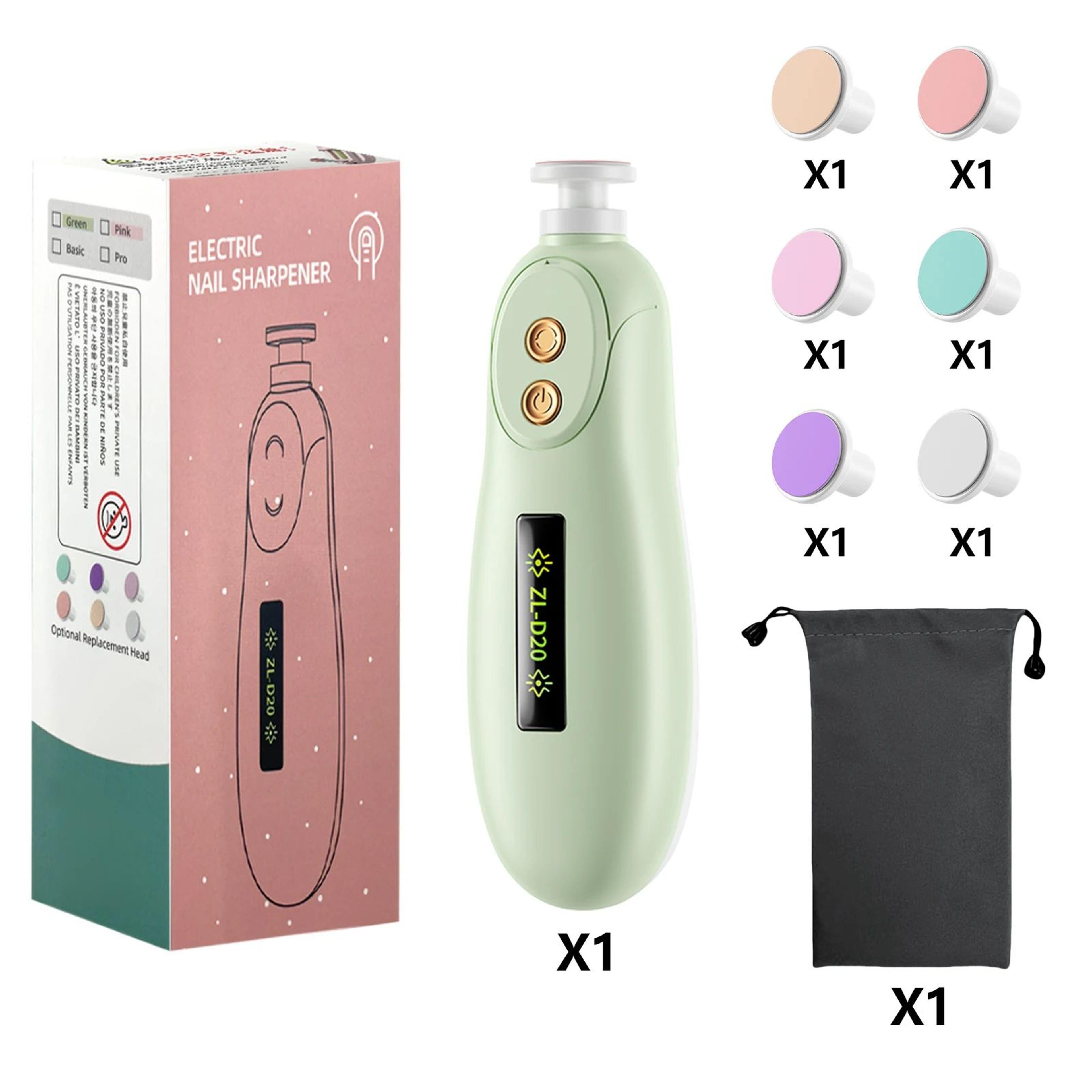 Gentle Baby Nail Trimmer With LED Light  Quiet Electric Baby Nail File  Safe Baby Manicure Set For  10