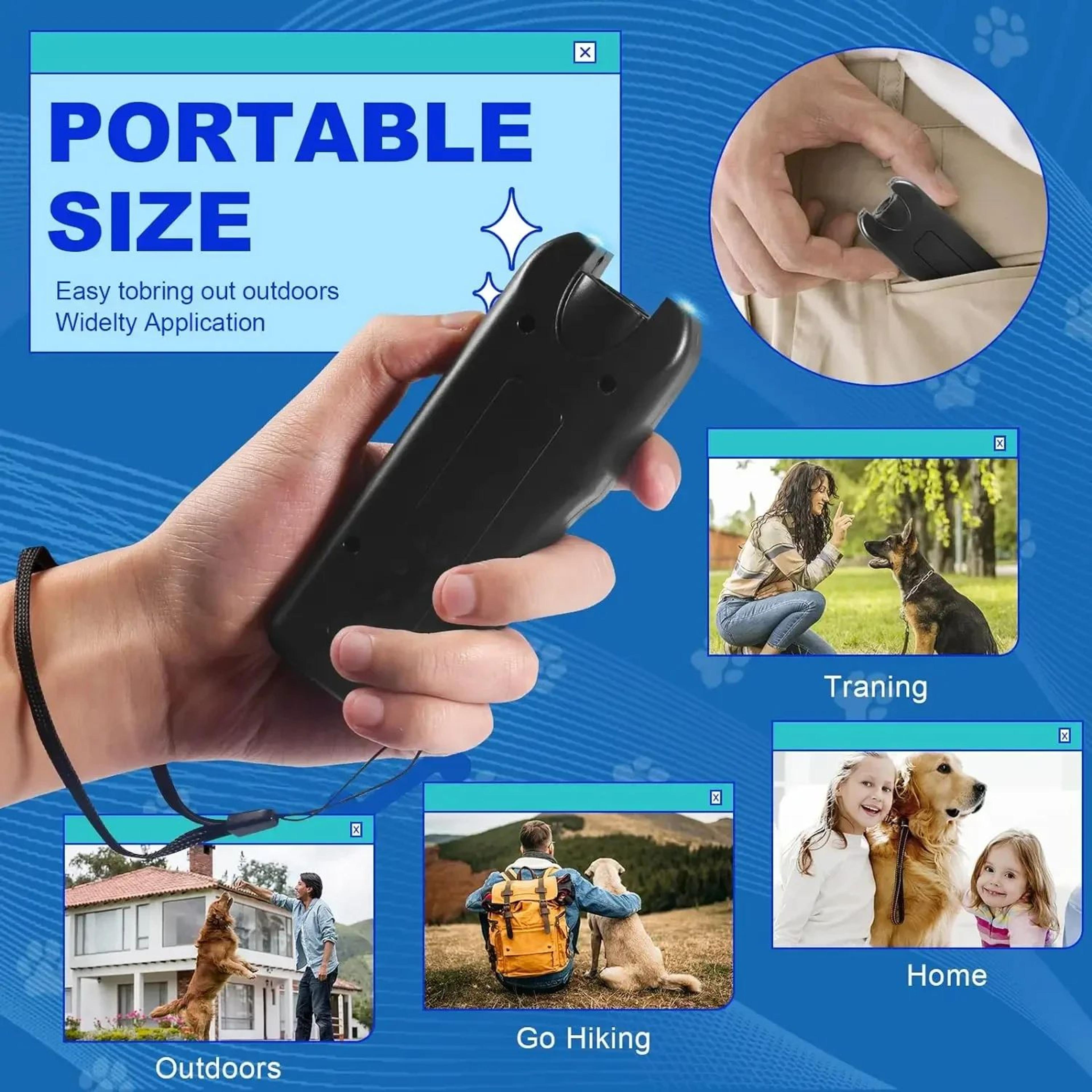 Portable Ultrasonic Dog Repeller With LED Light  Anti Barking Device  Handheld Dog Repellent For Tr 3