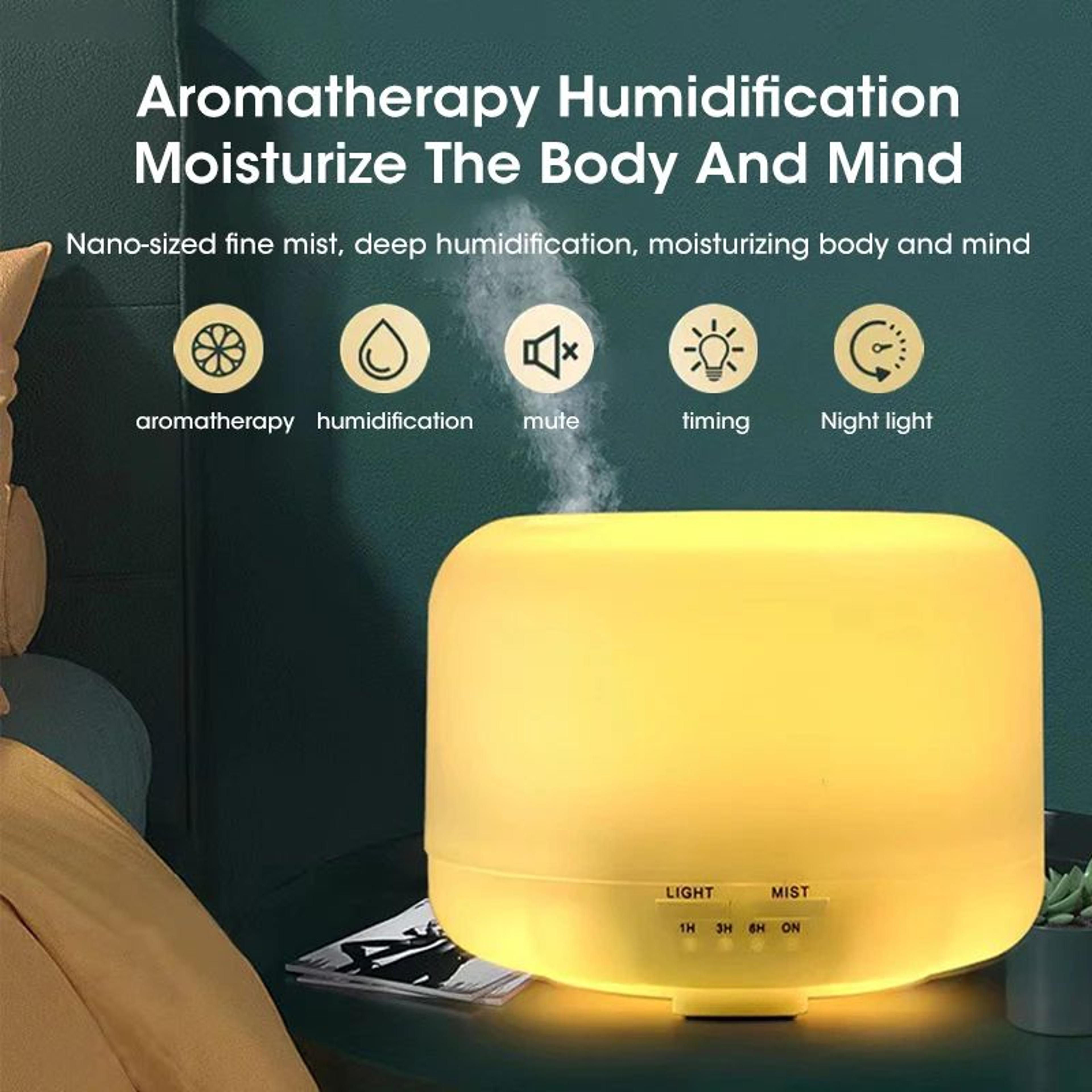 500ml Cool Mist Humidifier  Essential Oil Diffuser With Night Light USB Ultrasonic 6H Timer 0