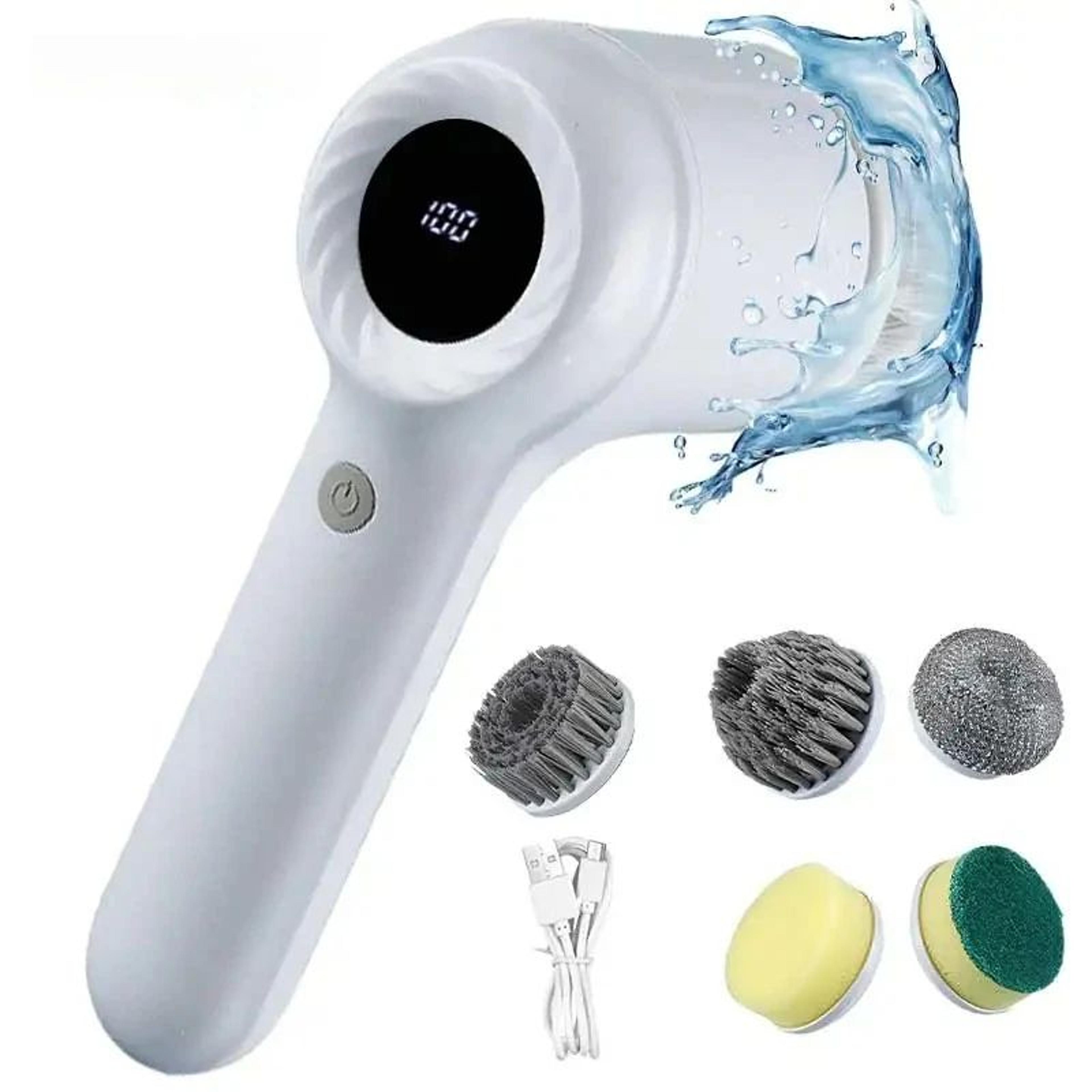 Cordless Electric Spin Scrubber With 5 Brush Heads  USB Rechargeable Rotary Cleaning Brush For Bath 2