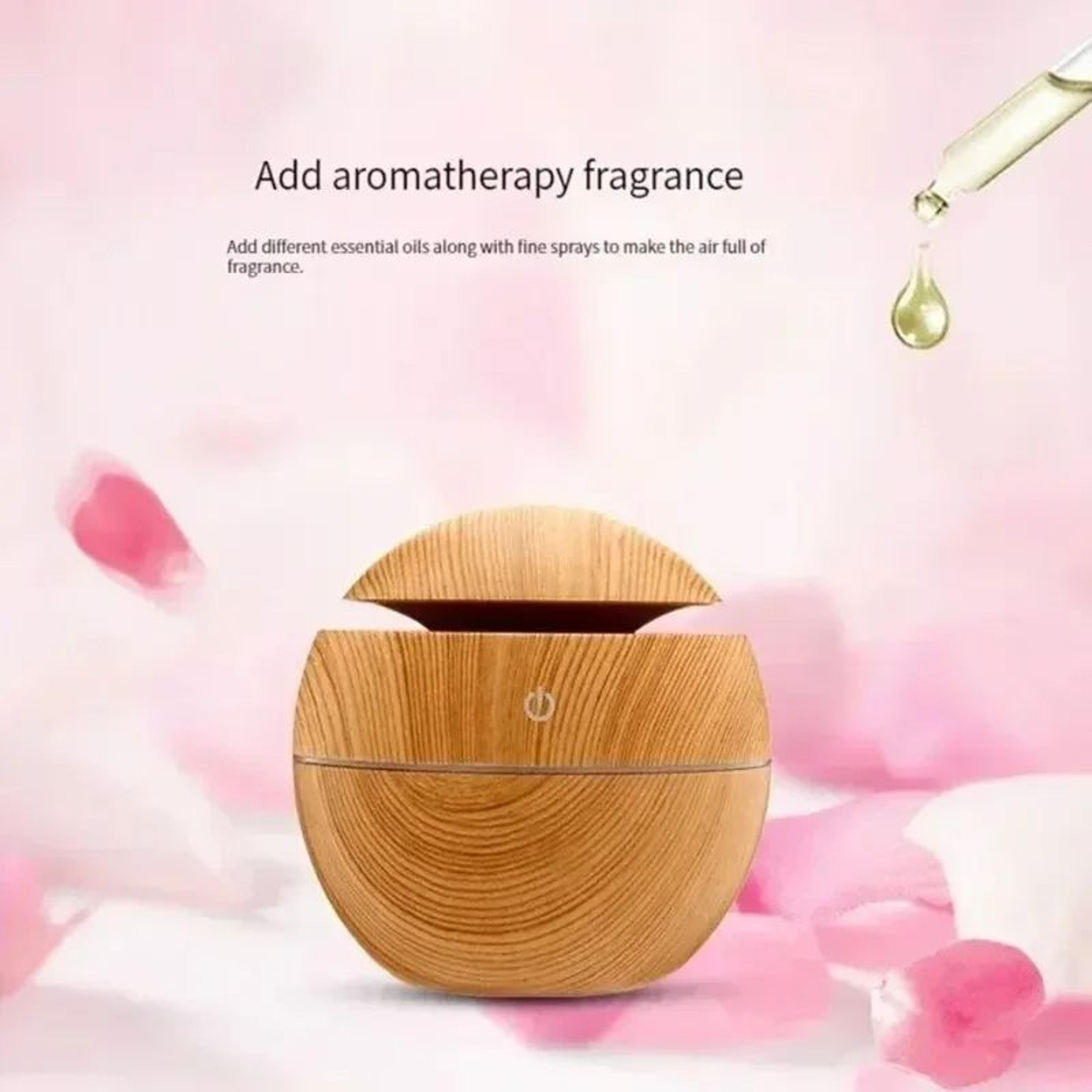 Wood Grain USB Ultrasonic Cool Mist Humidifier  Essential Oil Aroma Diffuser 4