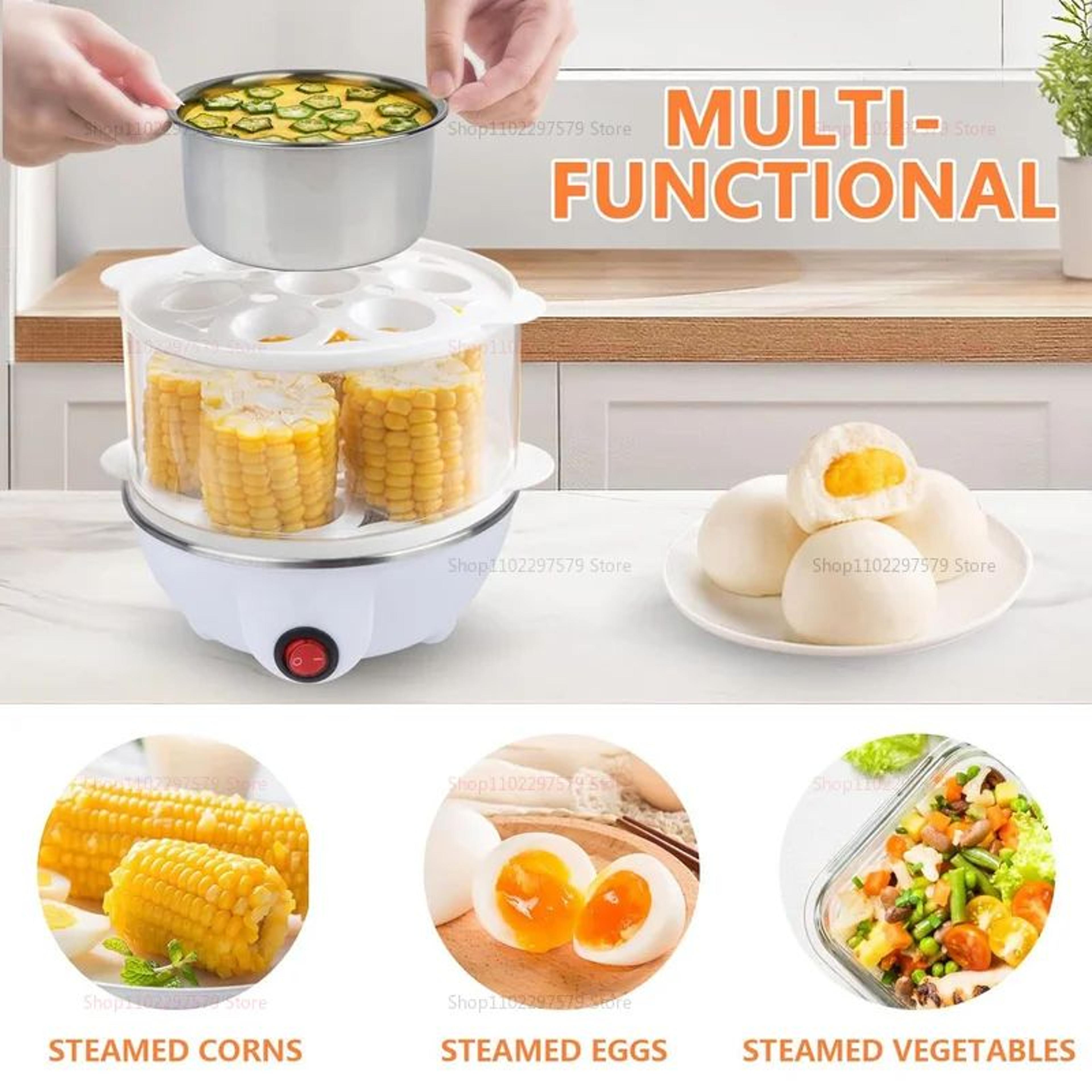 Smart Mini Electric Egg Cooker  Egg Steamer With Auto ShutOff 2Egg Quick Breakfast Maker 1