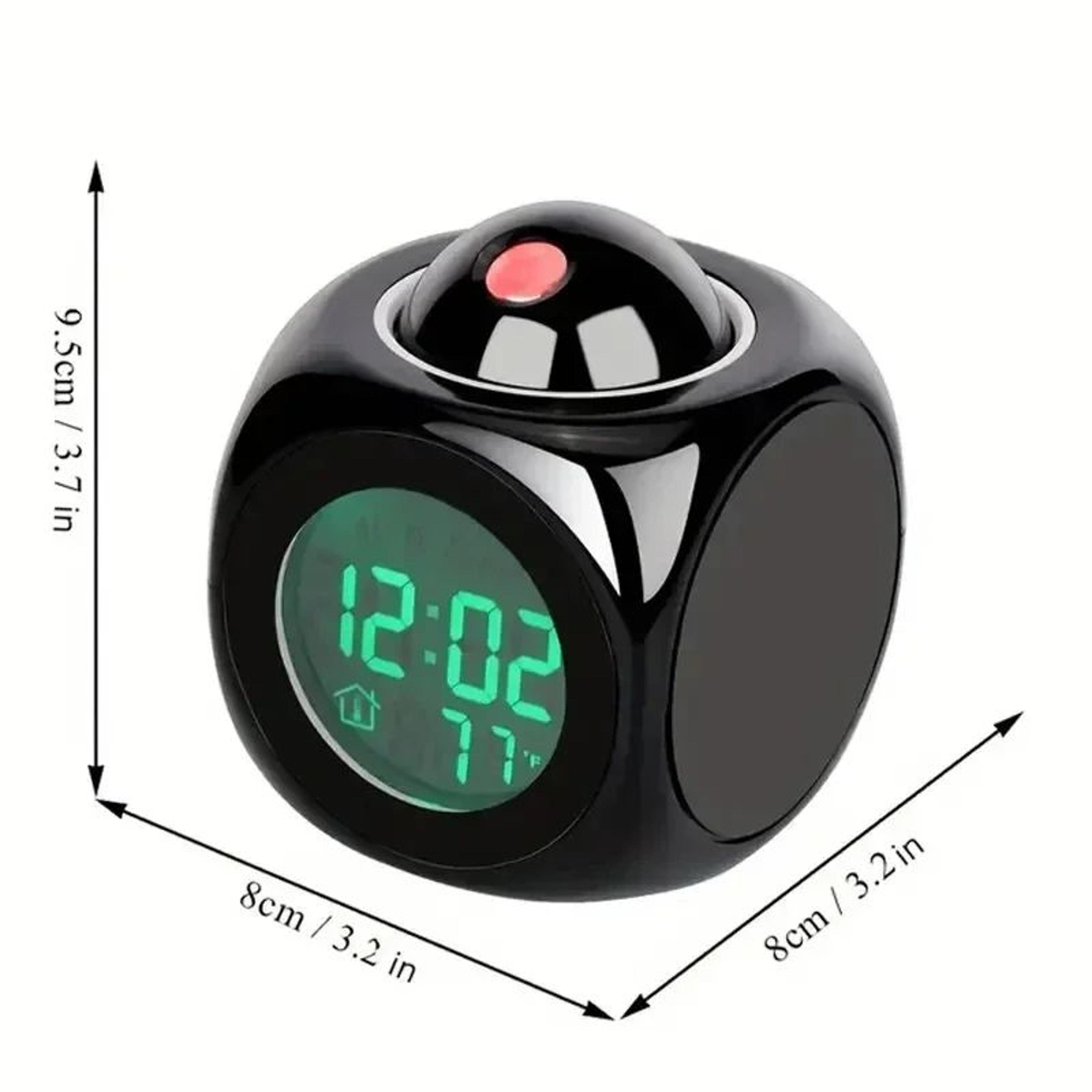 Ceiling Projection Alarm Clock With Temperature Display  Voice Talking  Snooze Digital Desk Clock 5