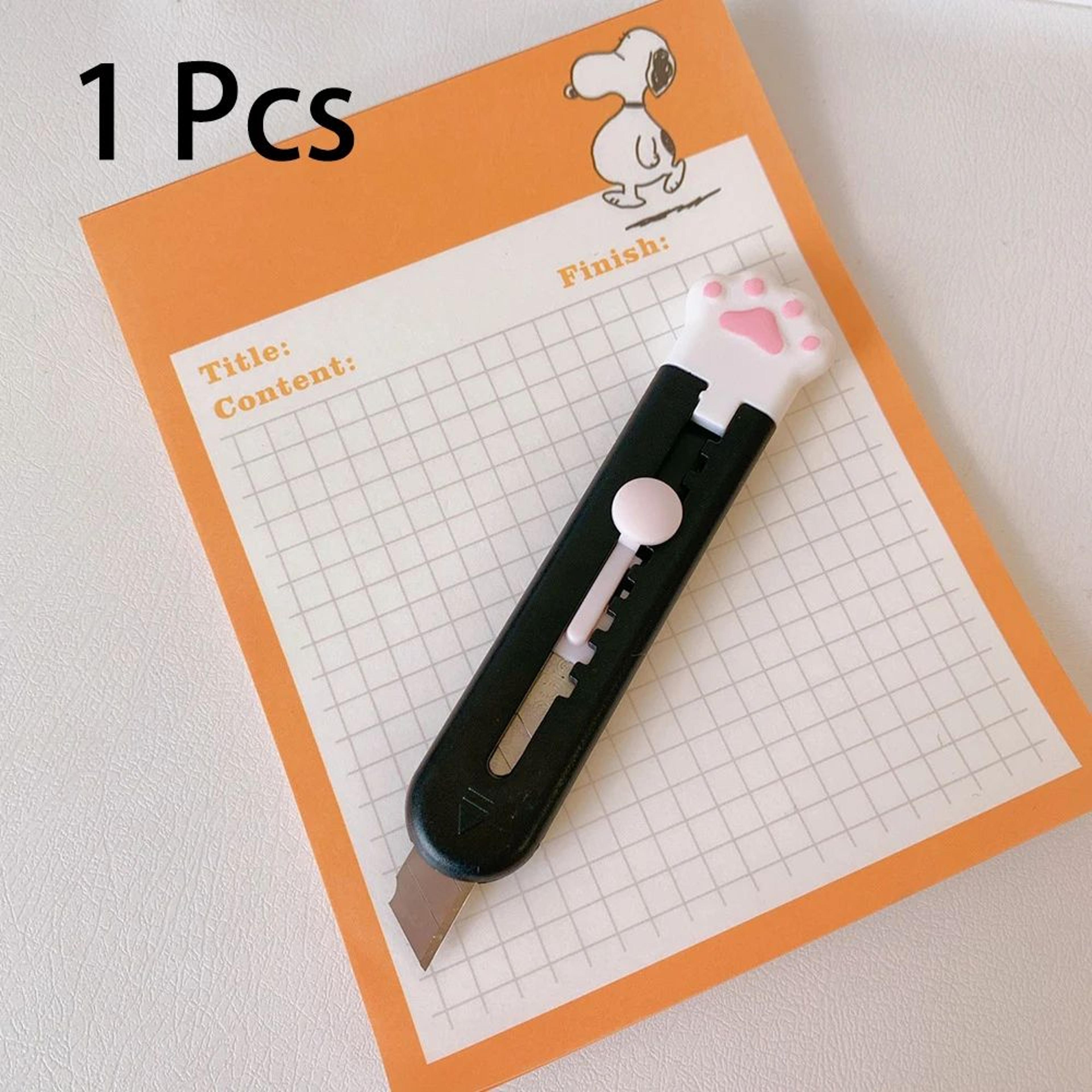Cat Paw Retractable Utility Knife  Mini Box Cutter  Letter Opener For Cute Desk Essentials 6