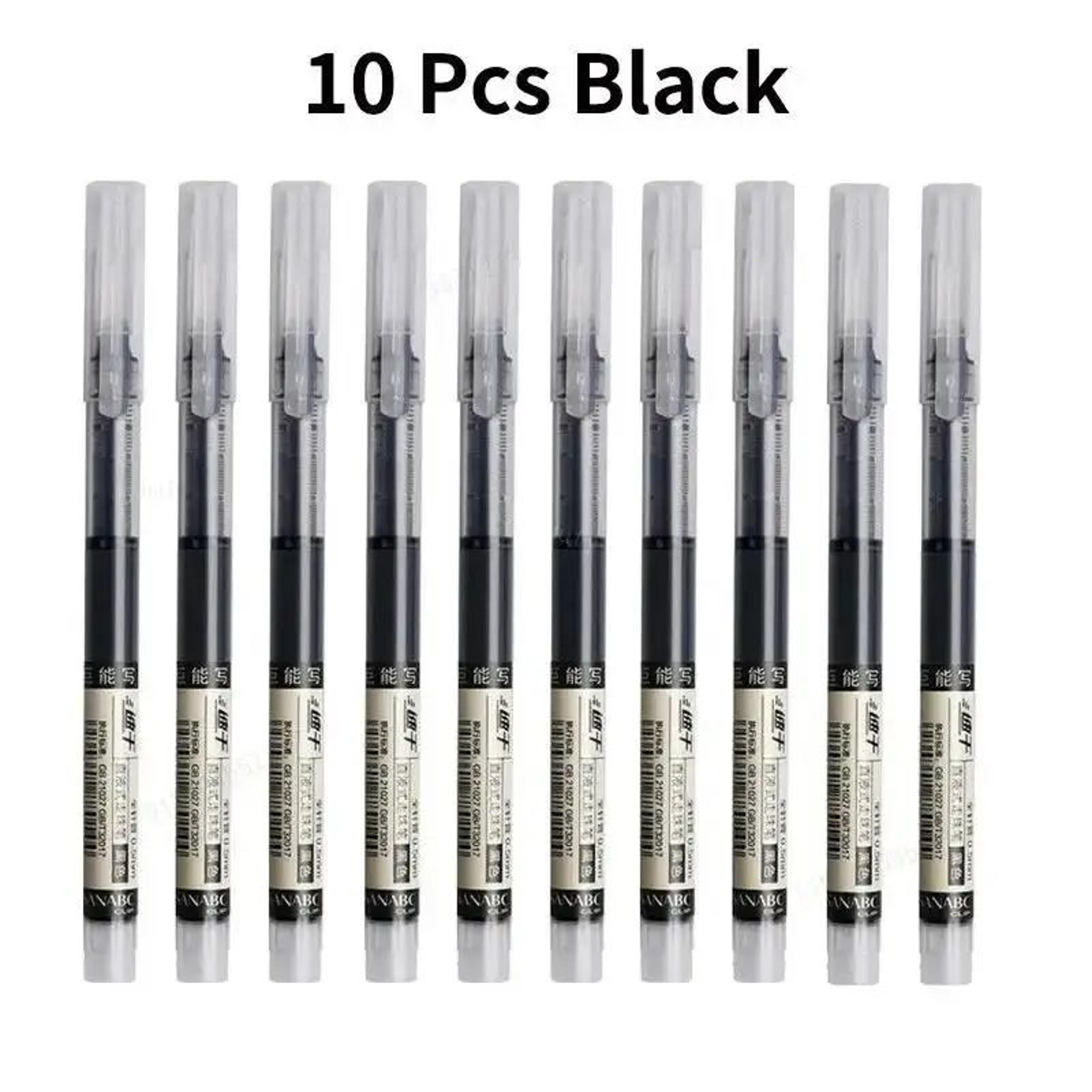 10Pack 05mm Needle Tip Black Ink Gel Pen Set  Smooth Kawaii Stationery Pens For School  Office 6