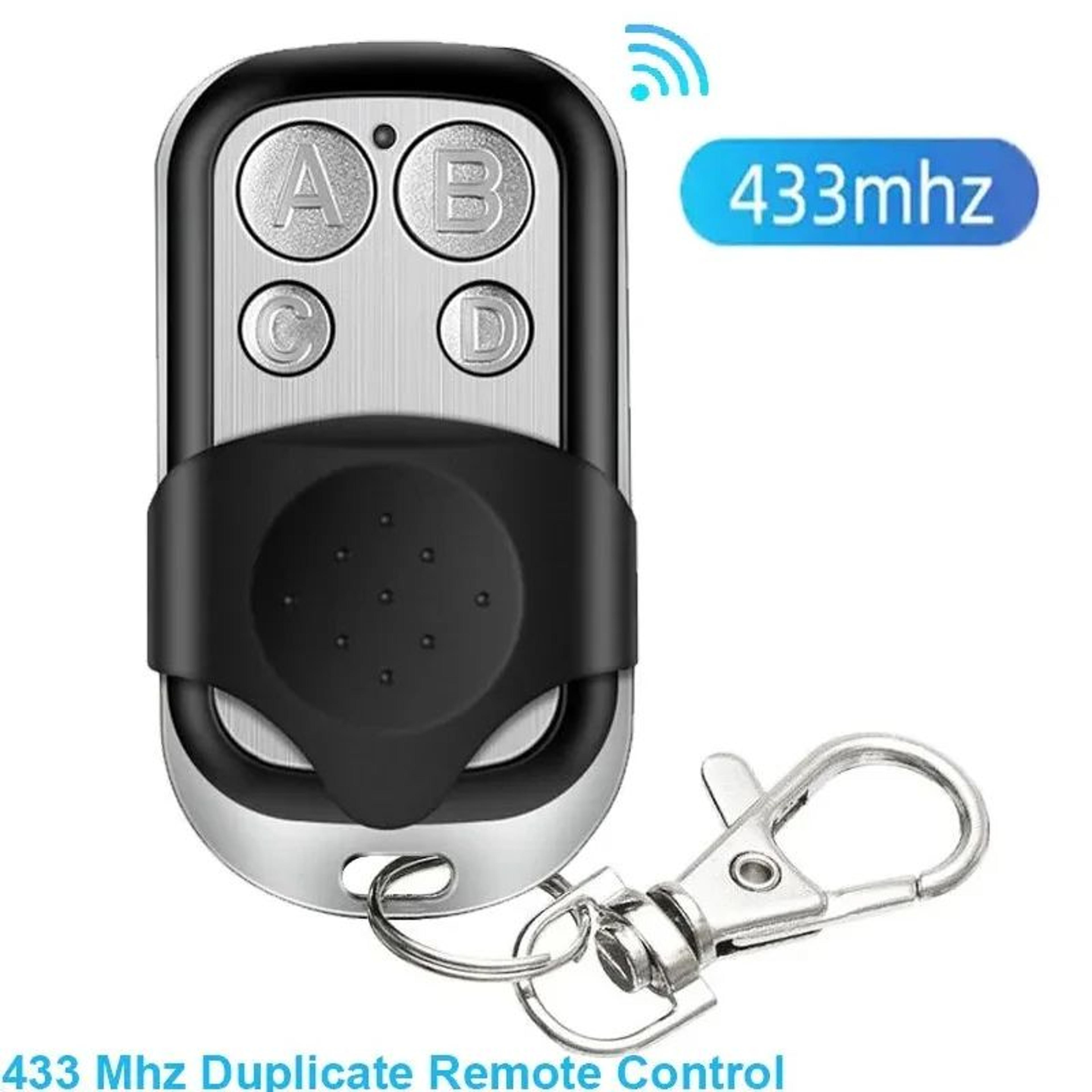 433MHz Universal Cloning Remote Key Fob  4Button Remote Control Duplicator For Garage Doors  Gates 0