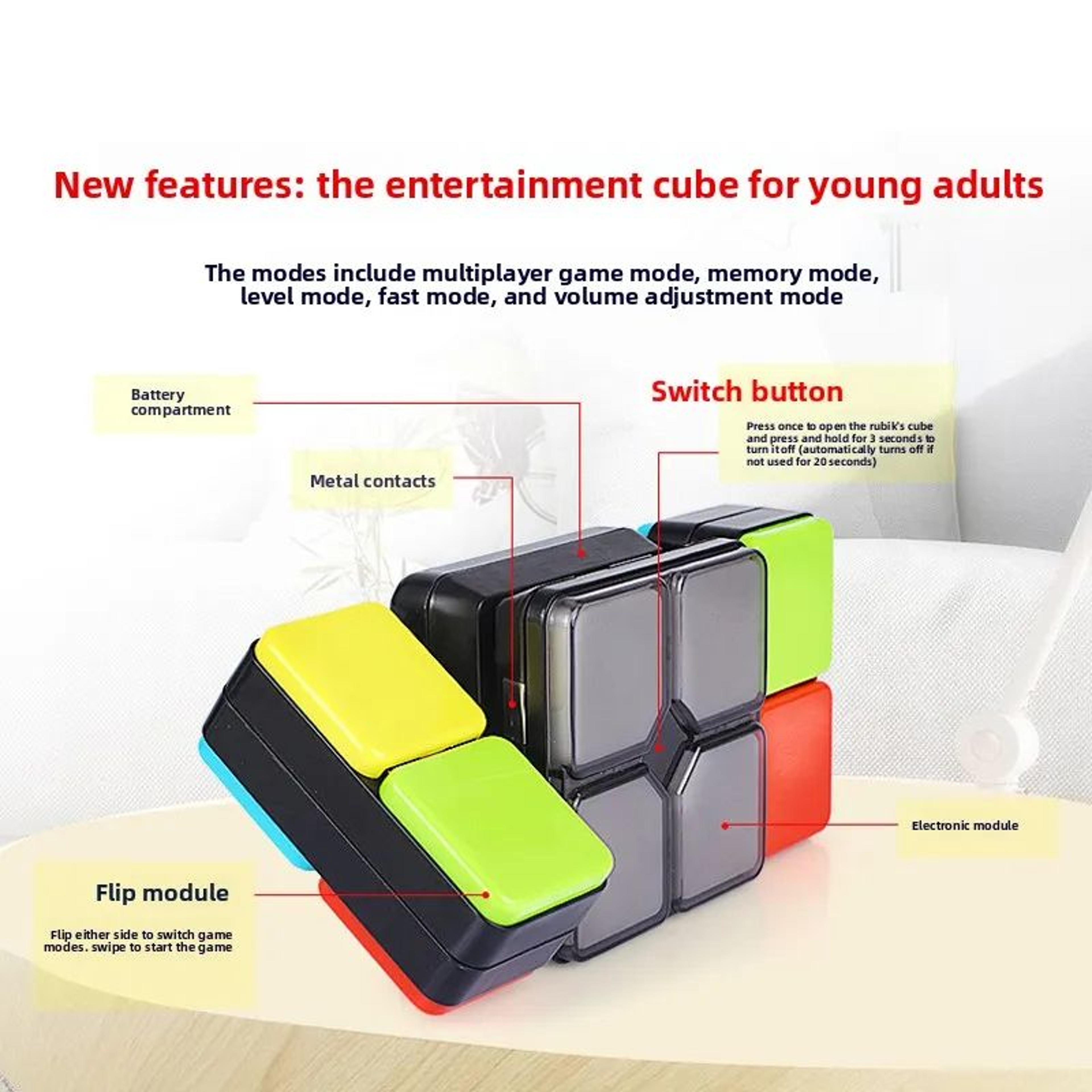 FlipSlide Smart Handheld Puzzle Game  Electronic Handheld Game And Light Up Fidget Toy With 4 Modes 4