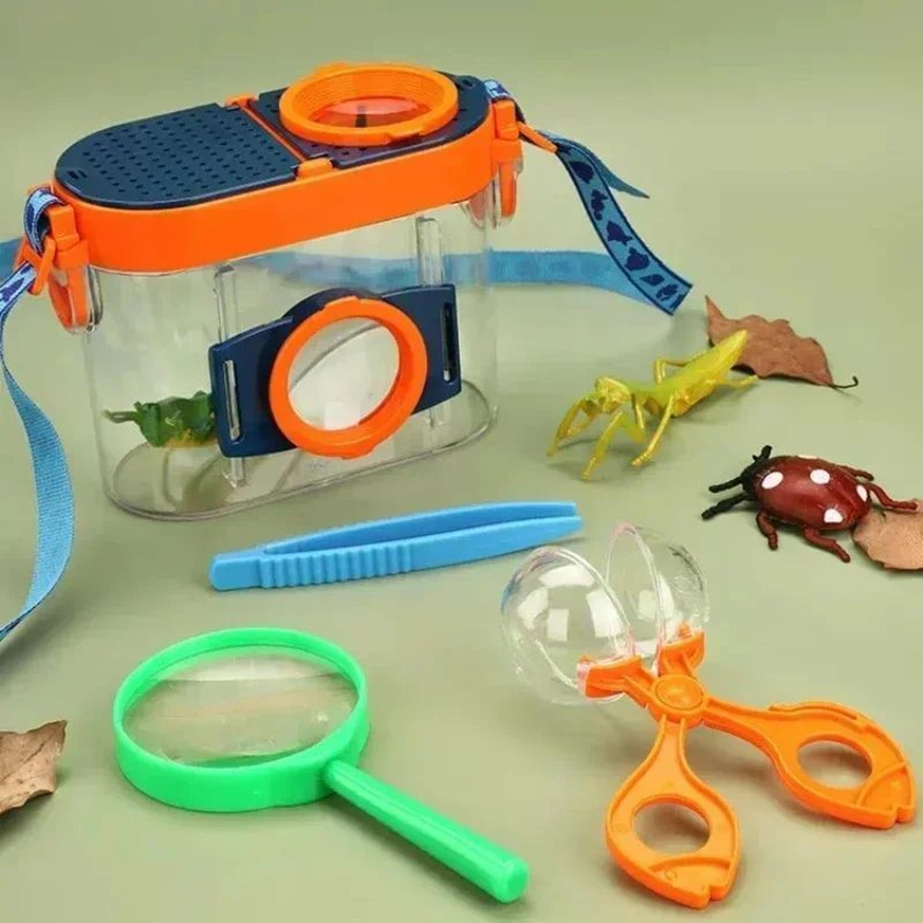 Kids Bug Viewer Magnifier Box  Insect Observation Box Outdoor Exploration Kit 2