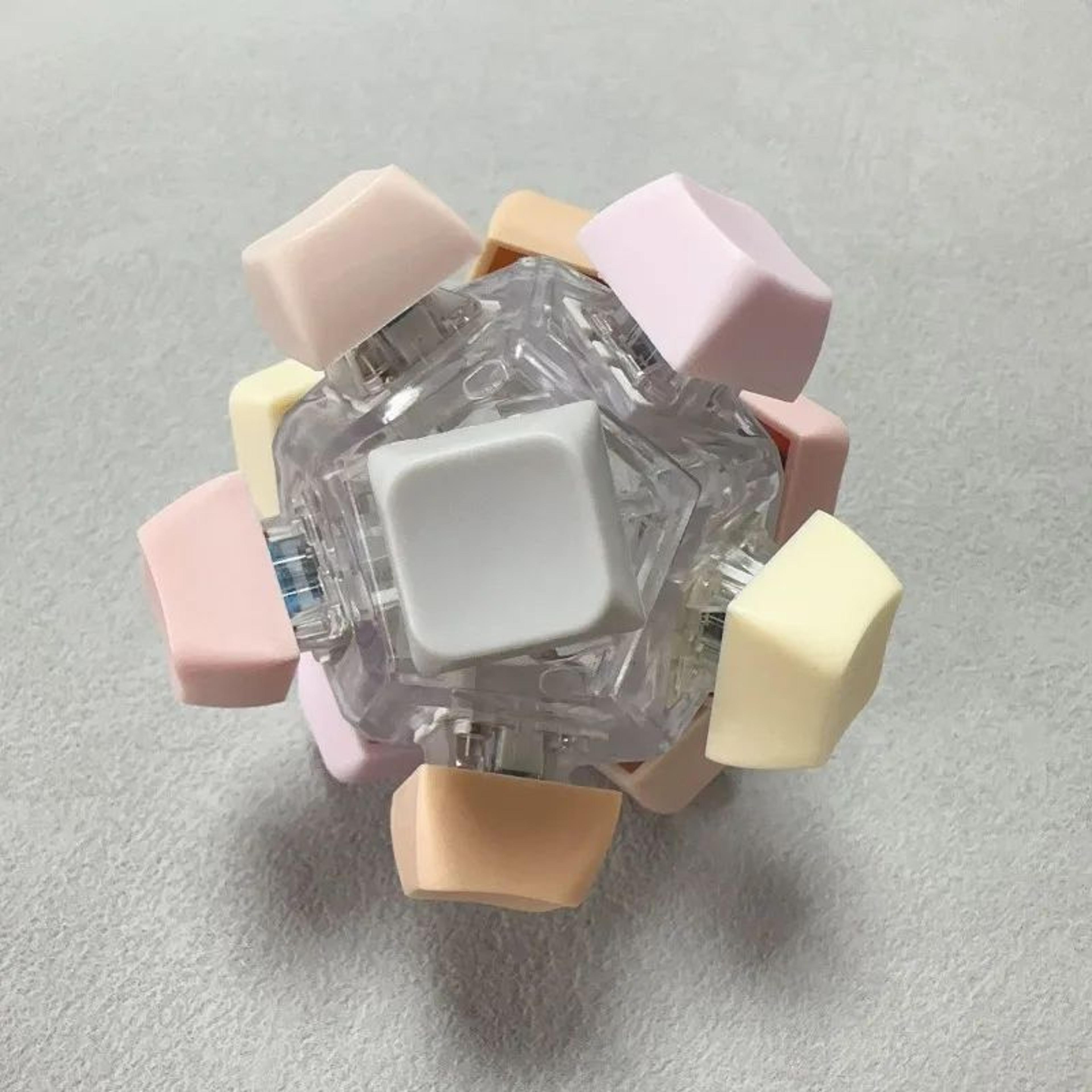 12Key Mechanical Keycap Clicker Keychain  Keyboard Fidget Toy For Stress Relief  Focus 4