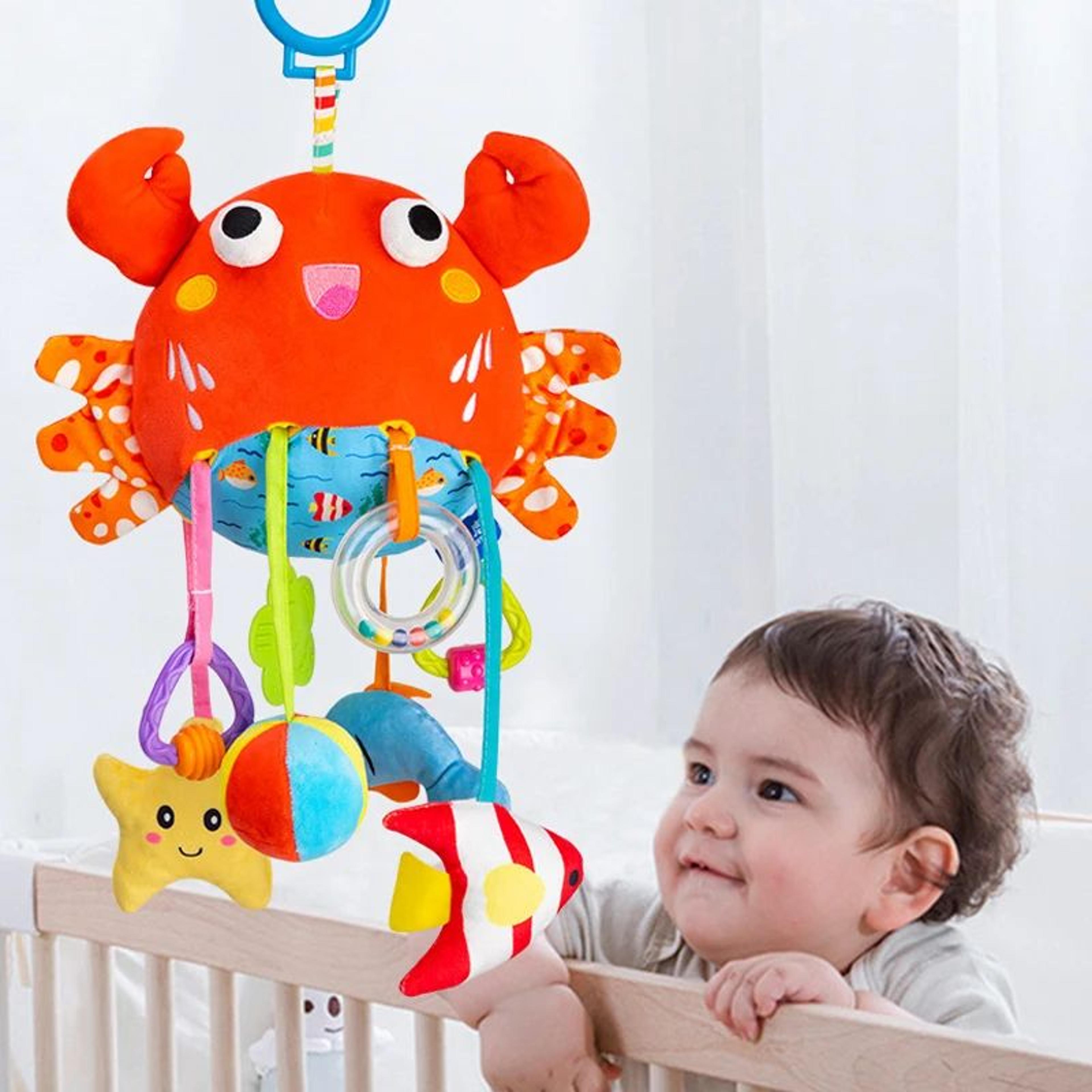 Plush Animal Baby Rattle Toy For Stroller  Crib  Soft Hanging Bell Newborn Sensory Toy 2
