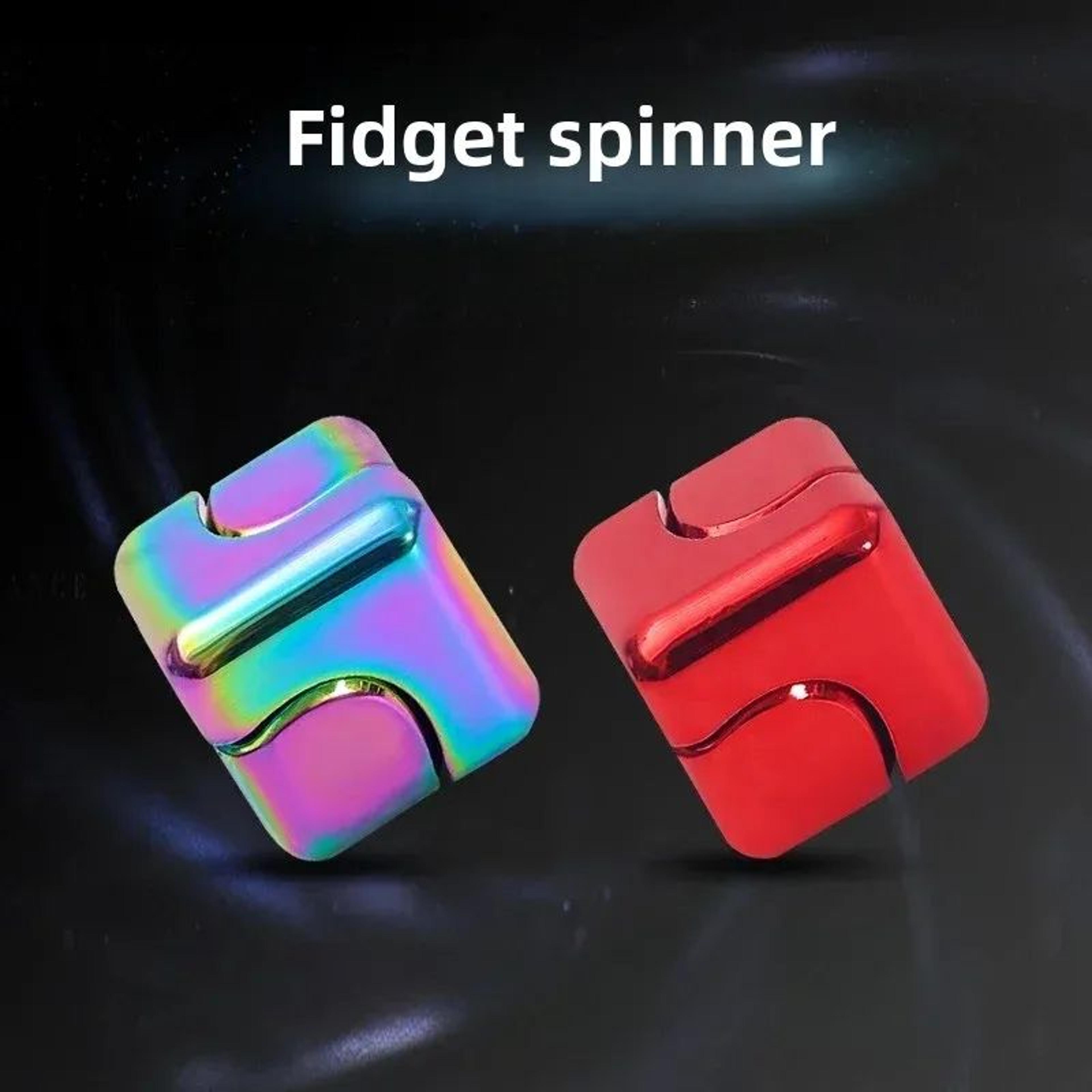 Metal Cube Fidget Gyroscope  Silent Bearing Spinner For Stress Relief  Focus 2