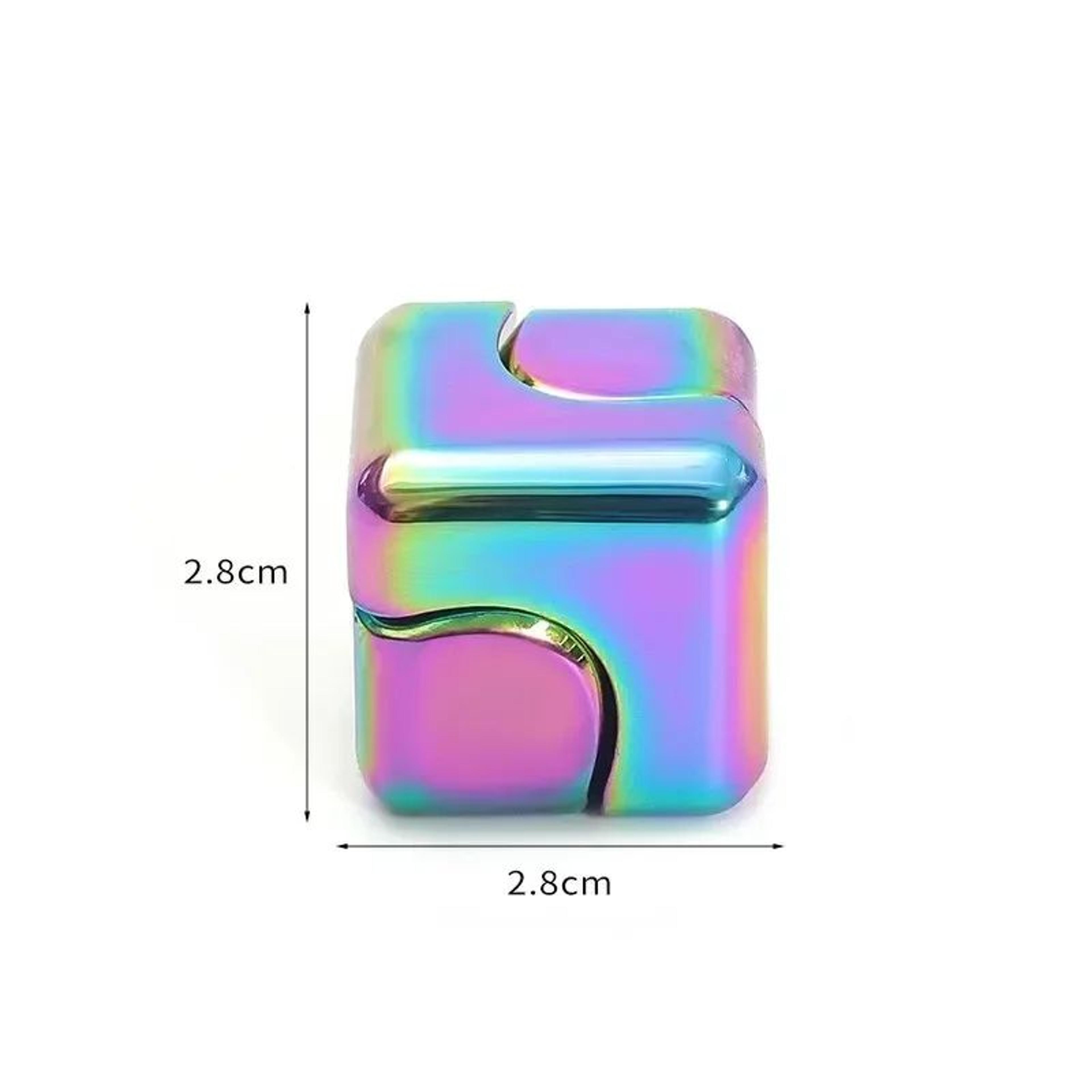 Metal Cube Fidget Gyroscope  Silent Bearing Spinner For Stress Relief  Focus 6