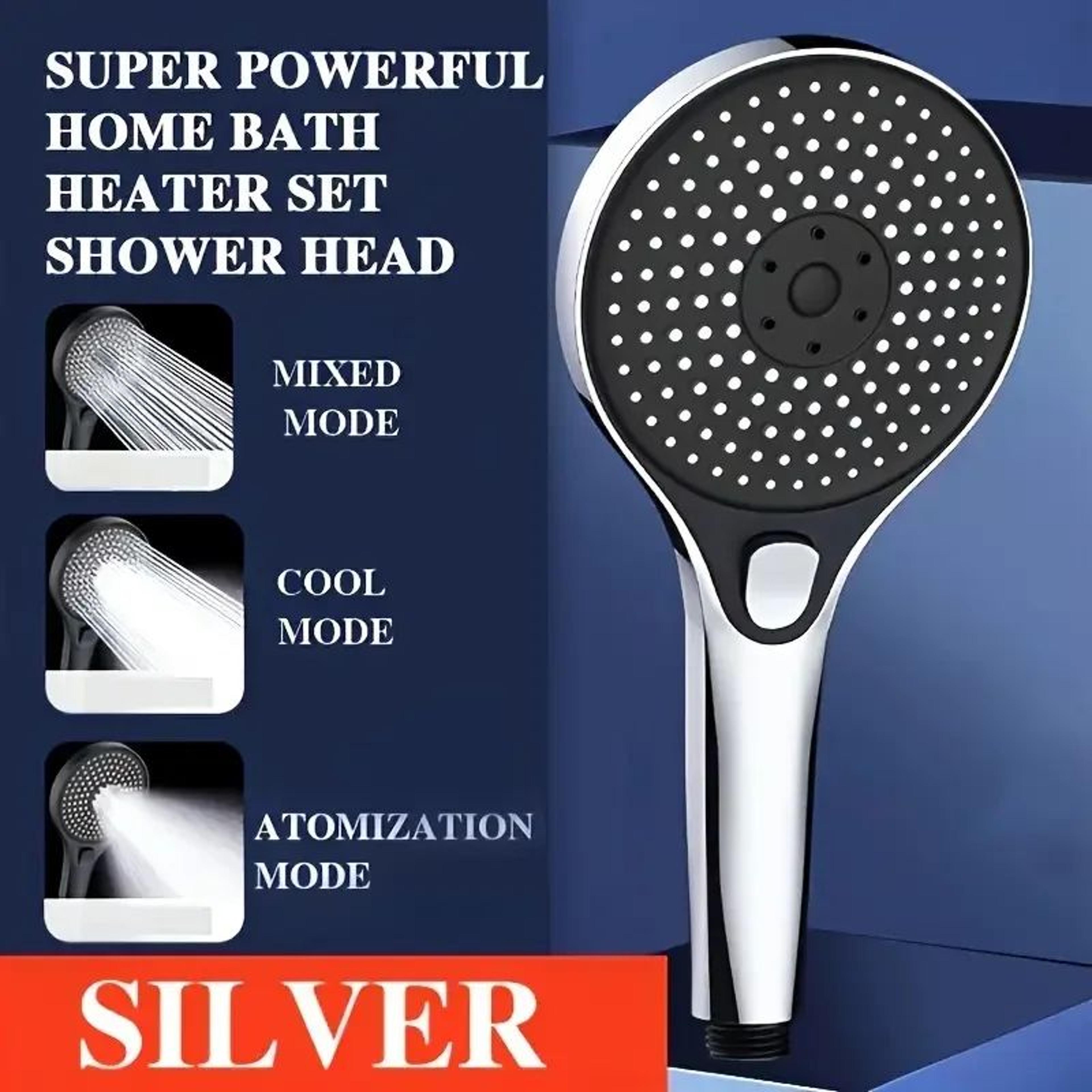 AquaPulse HighPressure Shower Head Set With 3 Spray Modes  Wide Panel 6