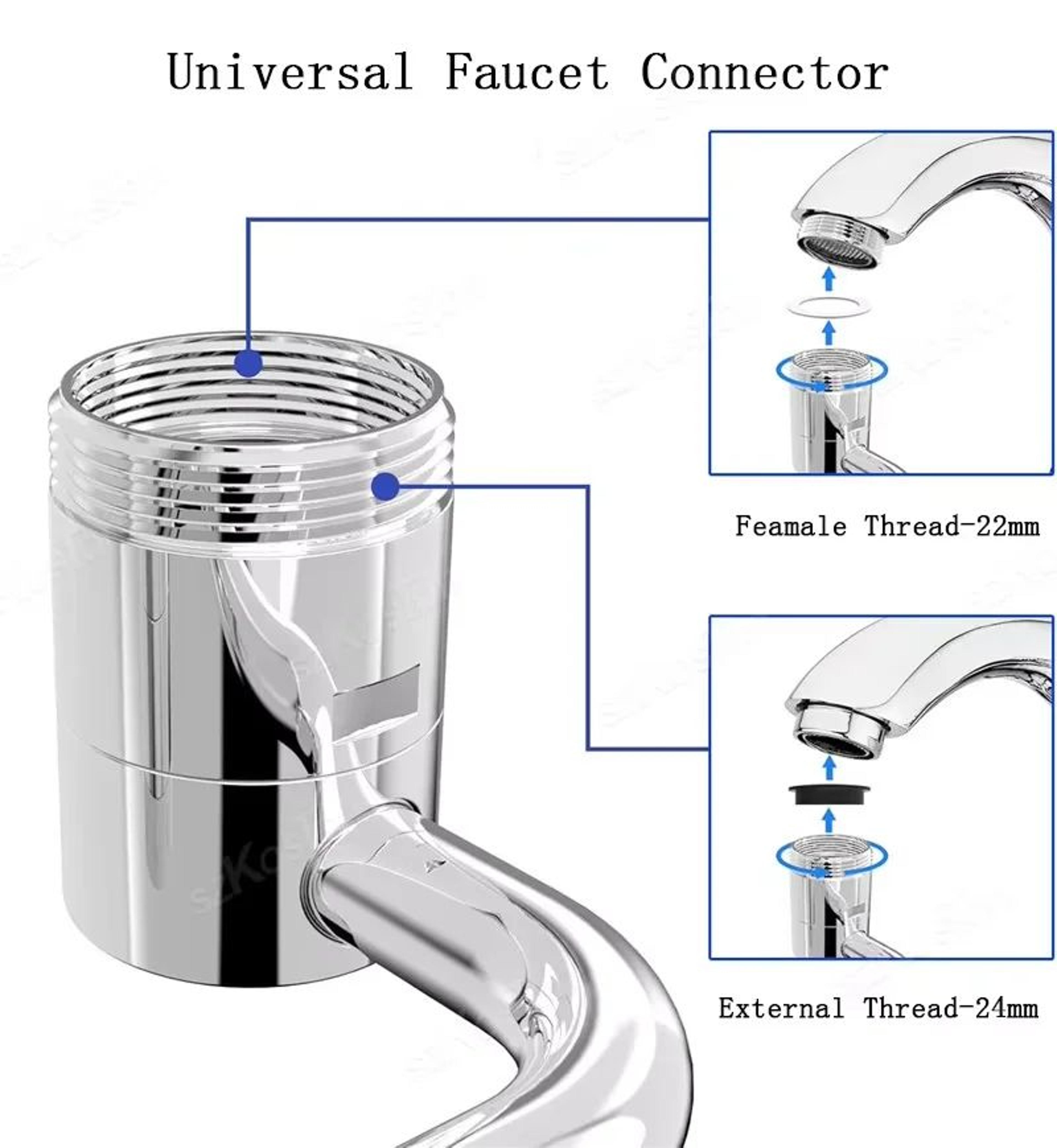 1080 Swivel Faucet Extender With Dual Spray Modes  Splashproof Rotatable Faucet Aerator Extension F 4