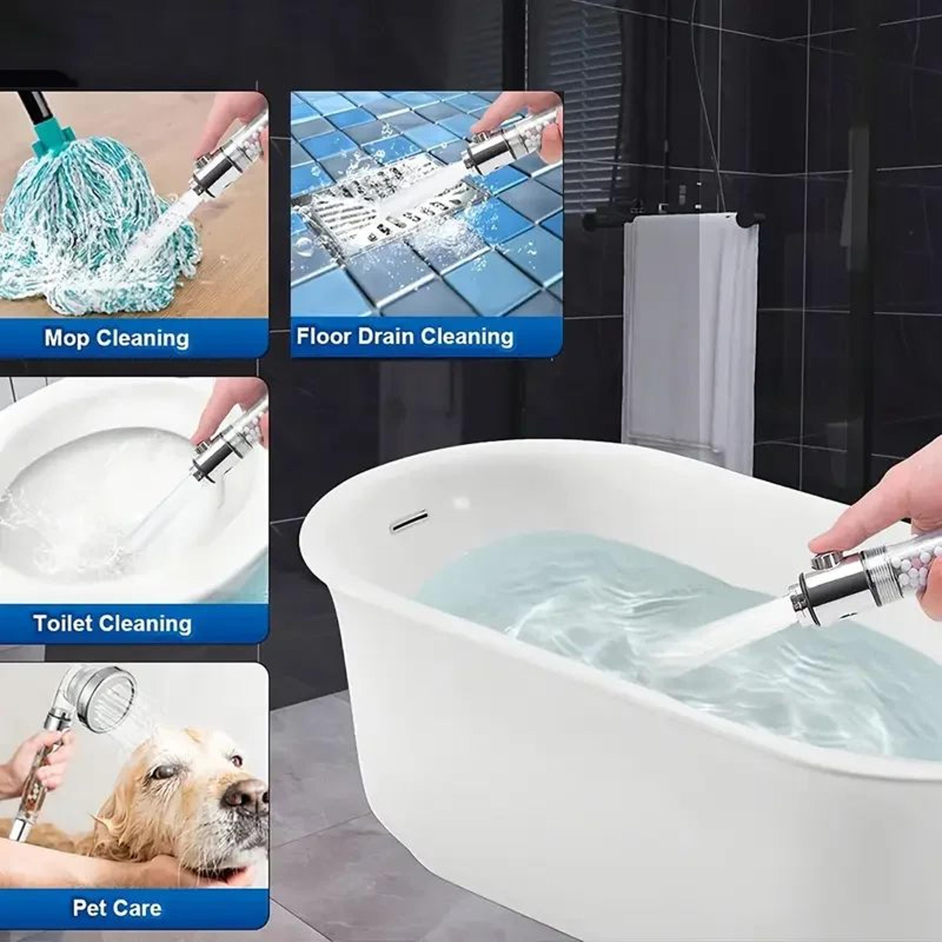 3Mode High Pressure Shower Head With Filtered Shower Head Beads  OneTouch Stop  WaterSaving Handhel 4