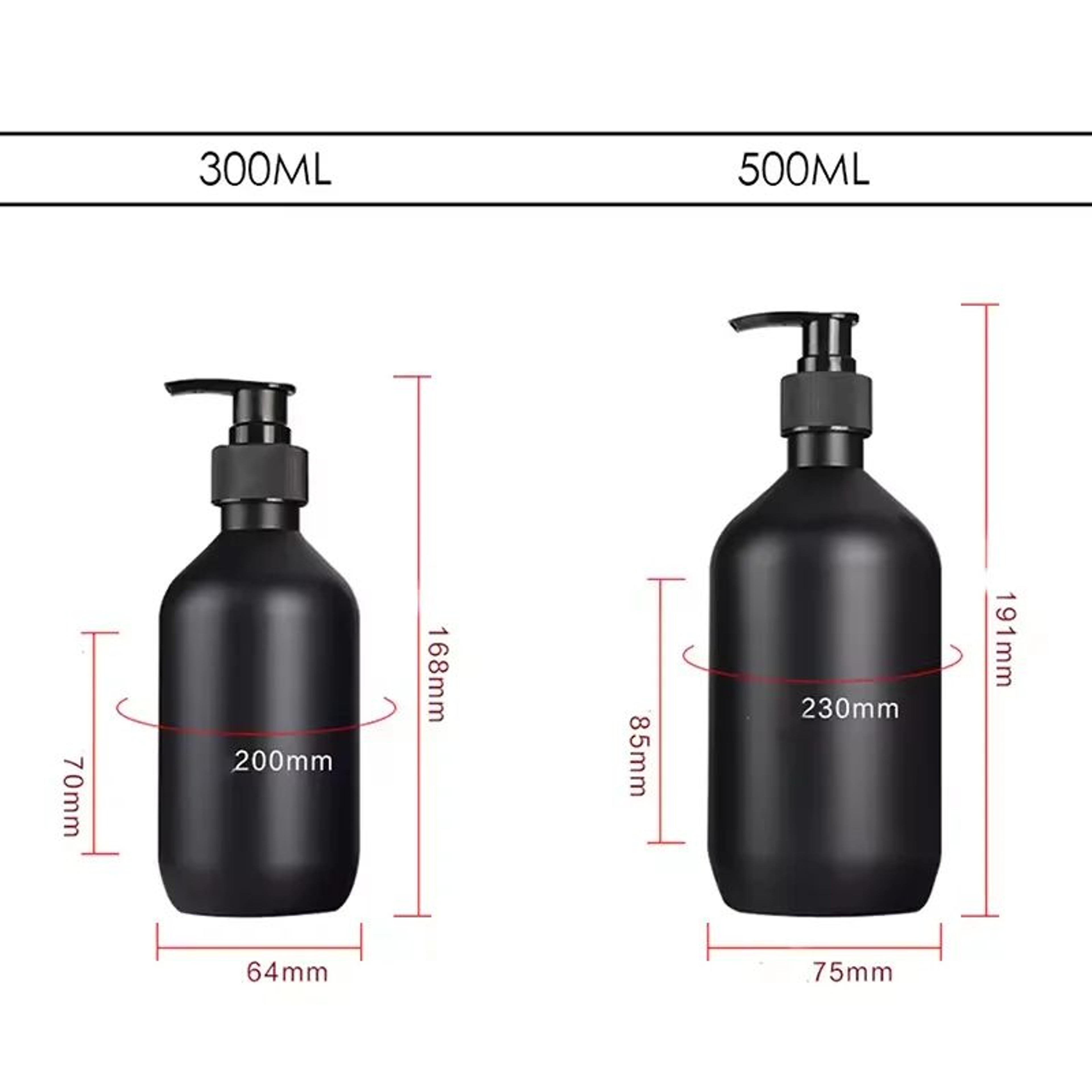 Matte Black Refillable Pump Dispenser Bottle 300500ml For Soap Shampoo  Lotion 10