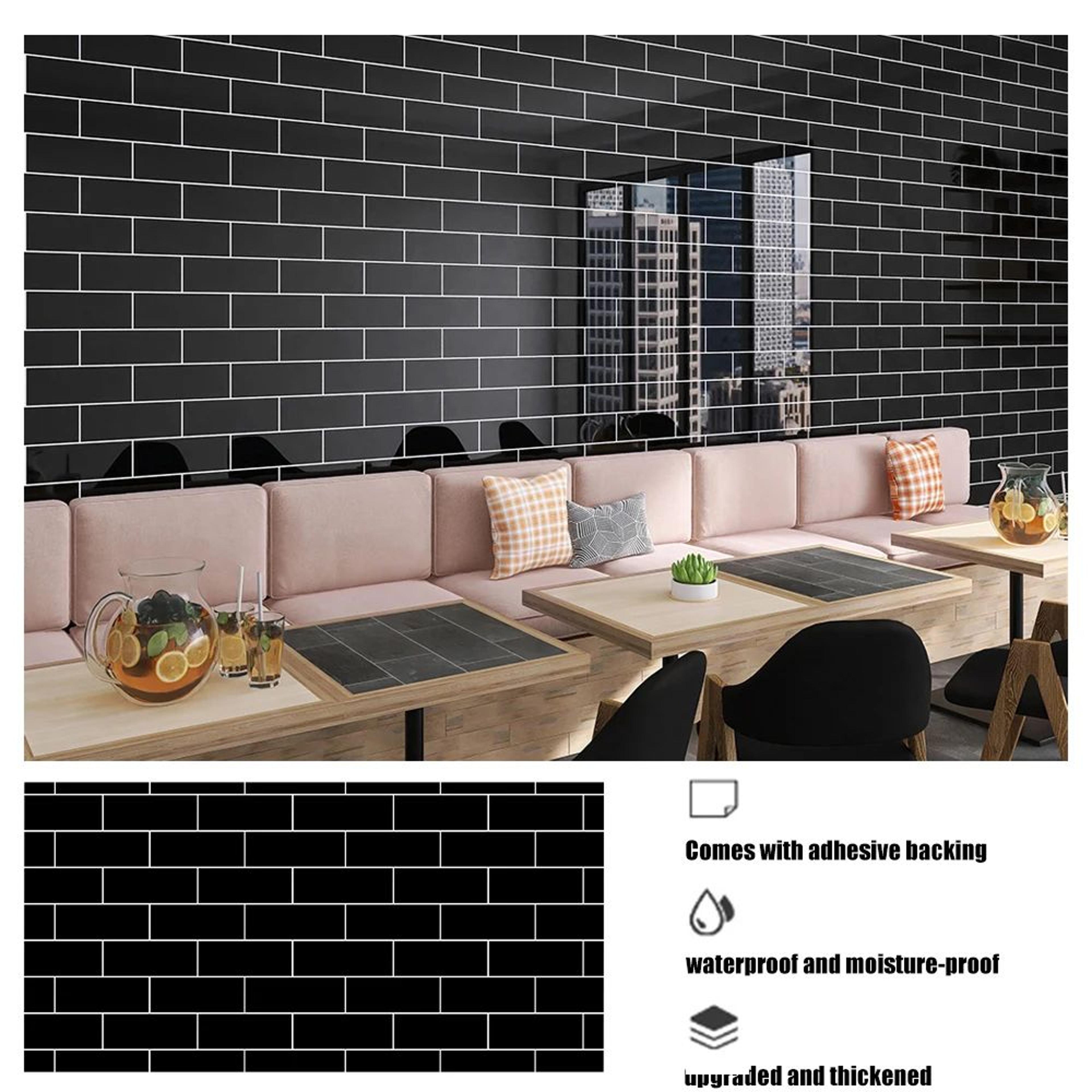 HeatShield Peel  Stick Backsplash Film  Waterproof Tile Stickers OilProof Kitchen Wallpaper For Cab 17