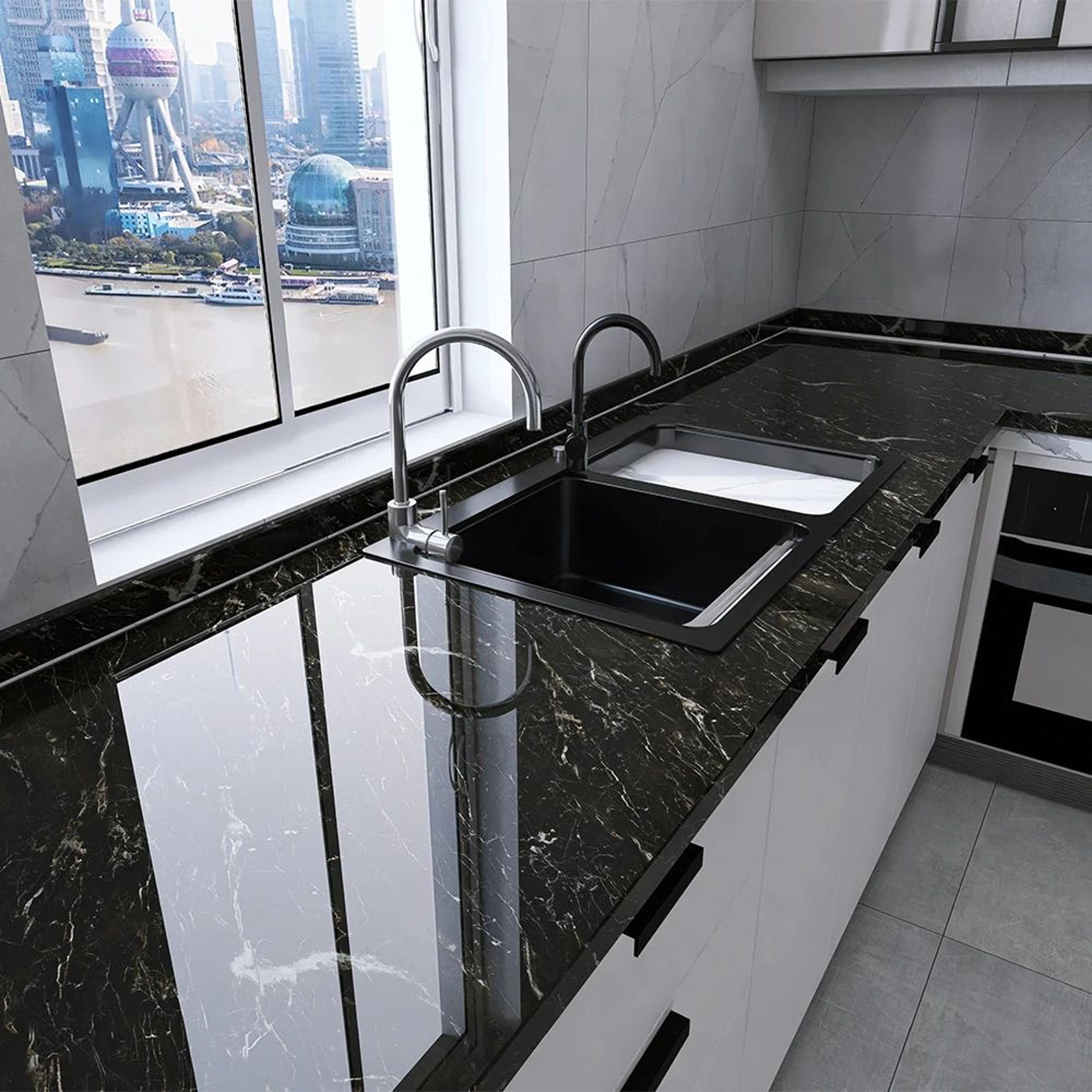 HeatShield Peel  Stick Backsplash Film  Waterproof Tile Stickers OilProof Kitchen Wallpaper For Cab 18