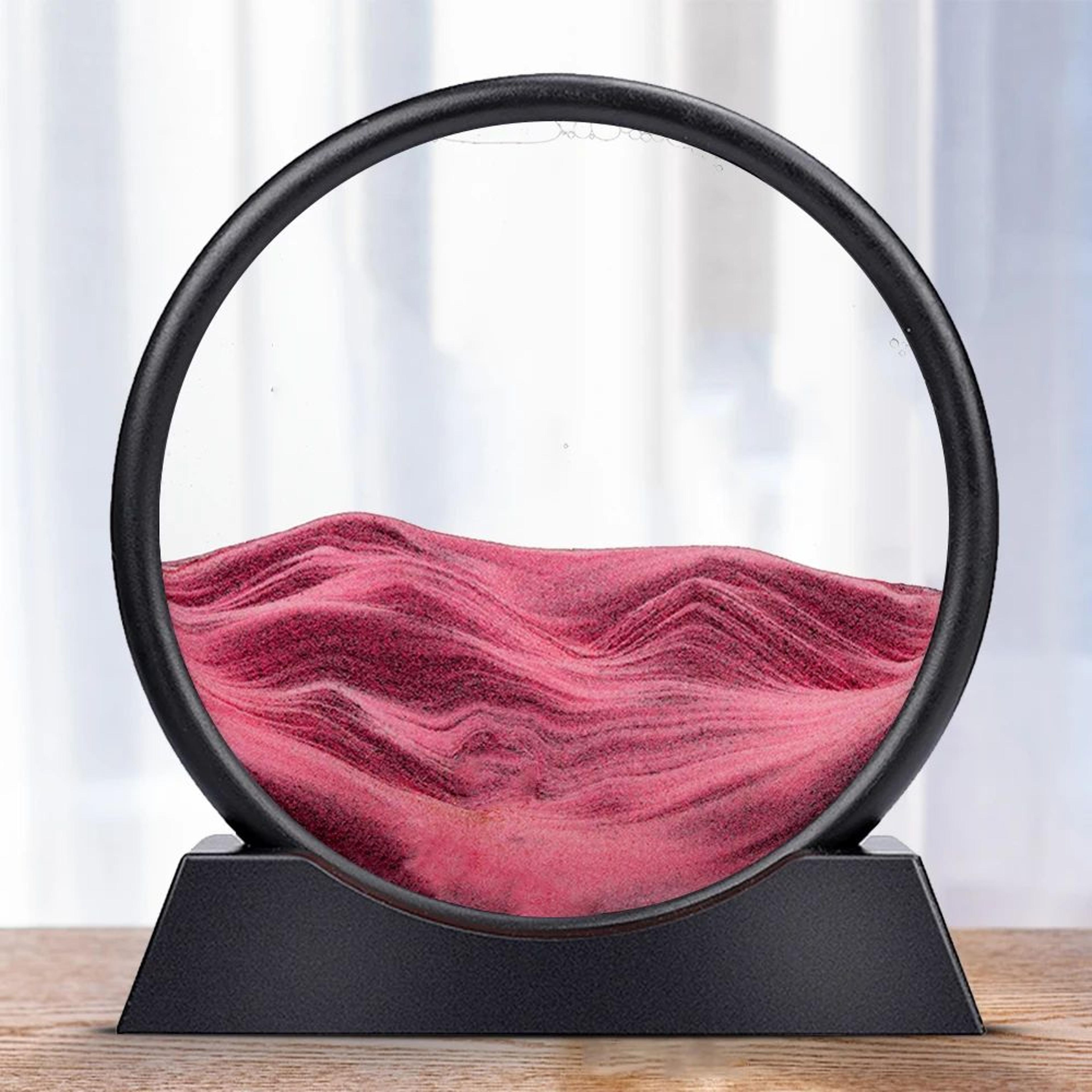 Deep Sea Moving Sand Art Picture  Round Glass 3D Sandscape In Motion Frame 7  12 7