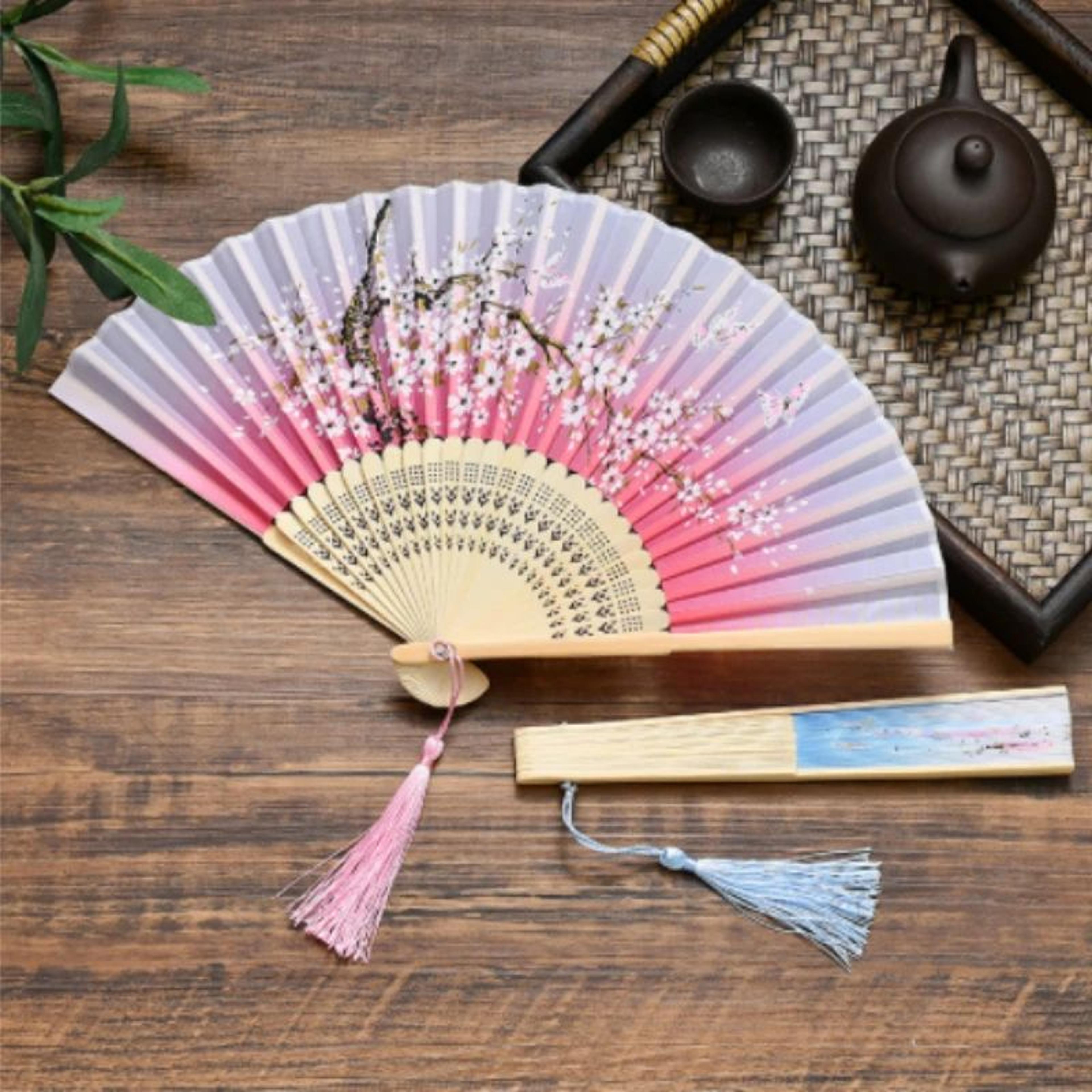 Retro Japanese Folding Fan  Elegant Japanese Folding Fan For Women Dance  Home Decor 5
