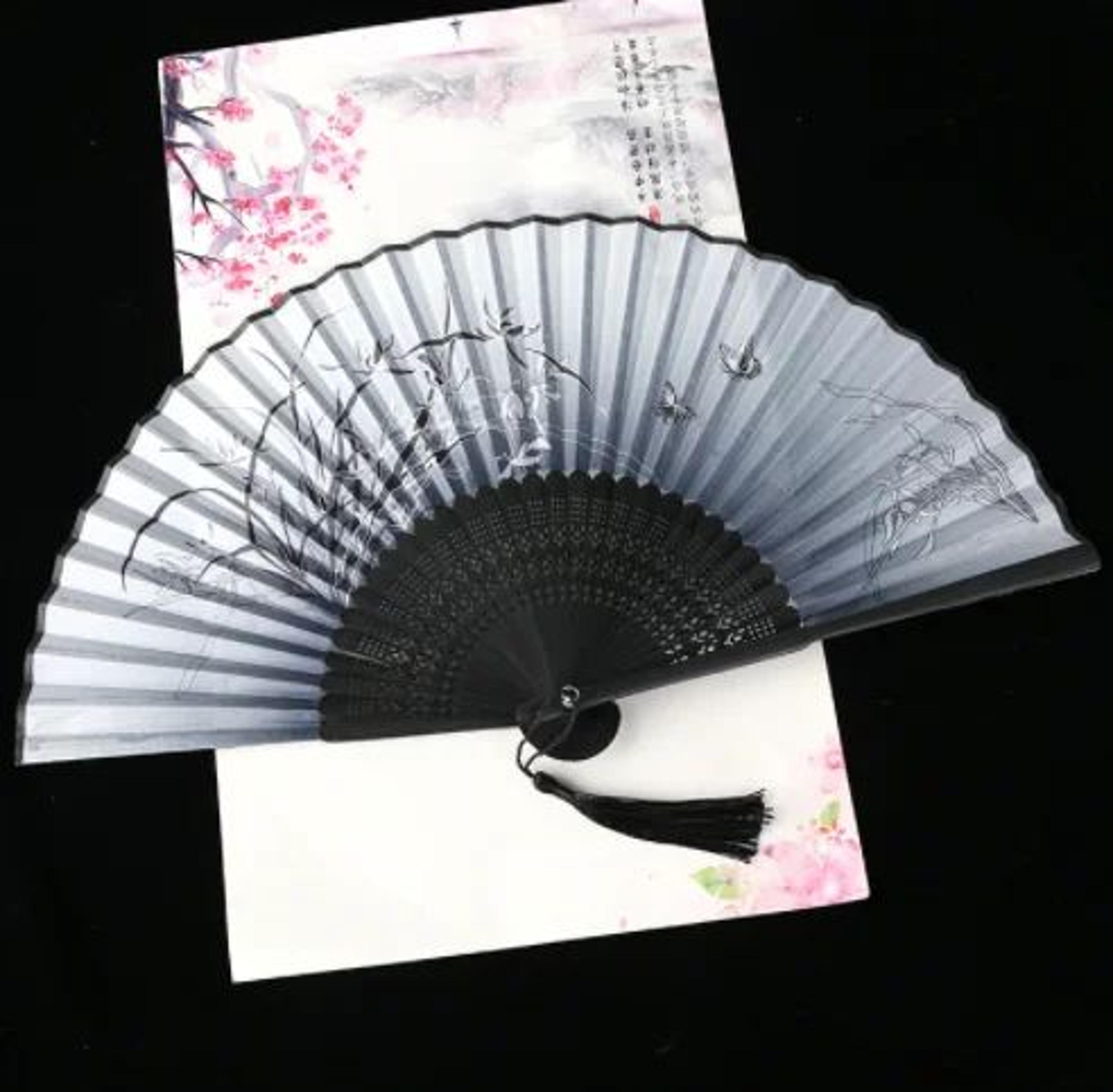Retro Japanese Folding Fan  Elegant Japanese Folding Fan For Women Dance  Home Decor 10