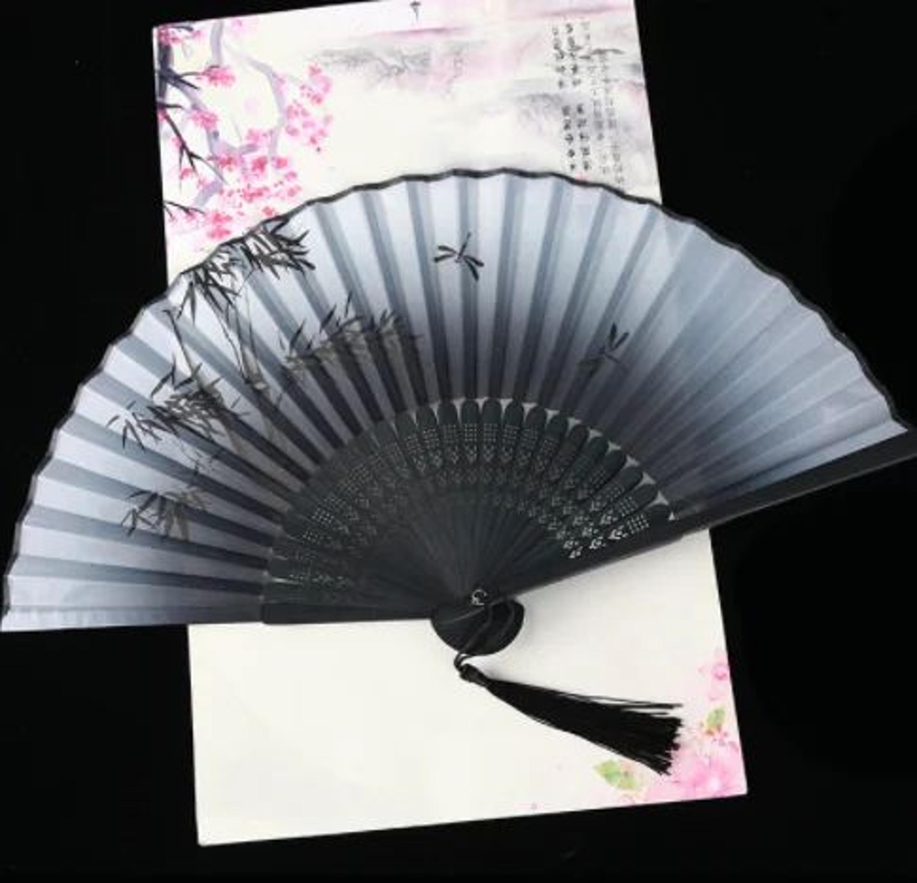 Retro Japanese Folding Fan  Elegant Japanese Folding Fan For Women Dance  Home Decor 14