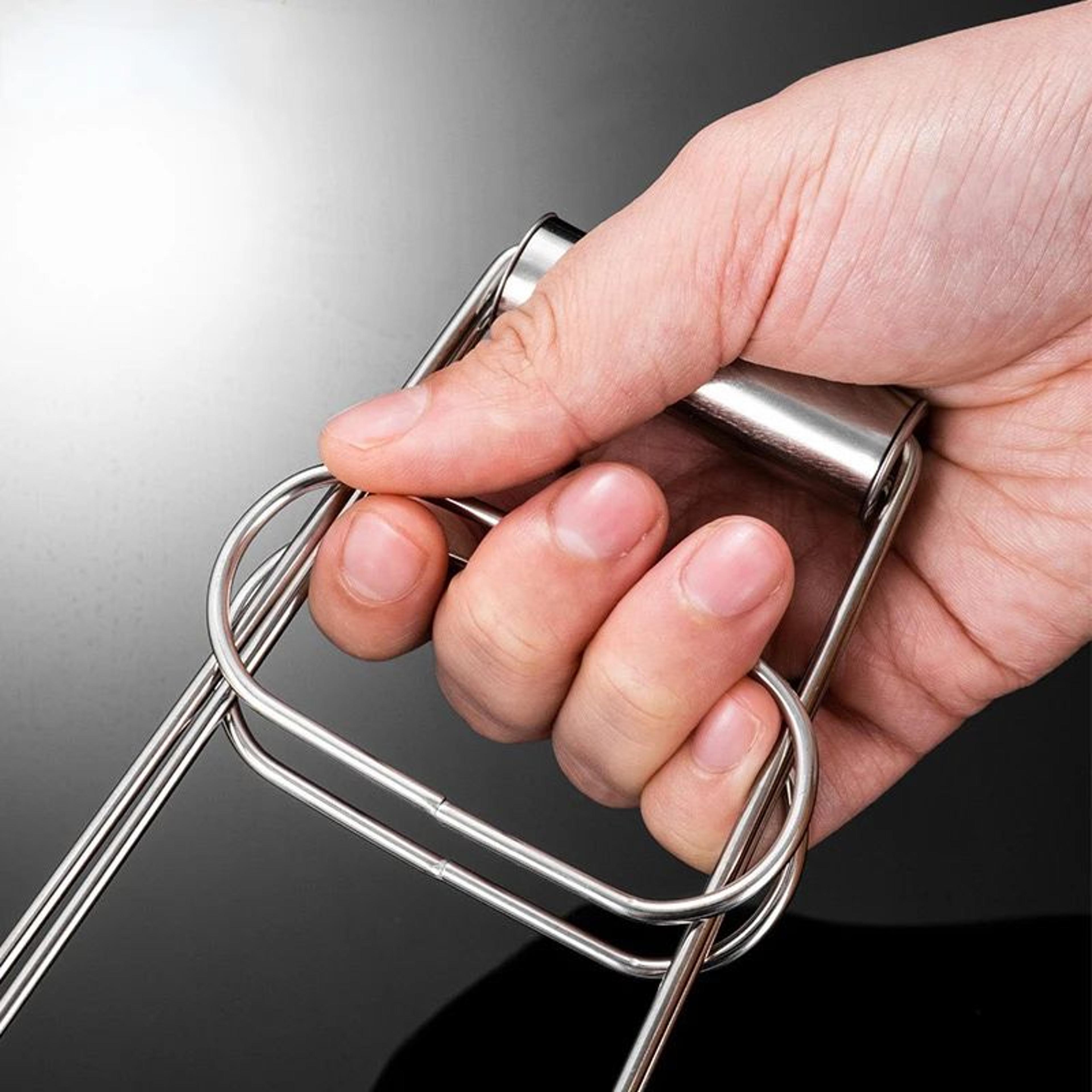 Stainless Steel Hot Plate Gripper  Foldable AntiScald Bowl  Plate Lifter Tongs 3