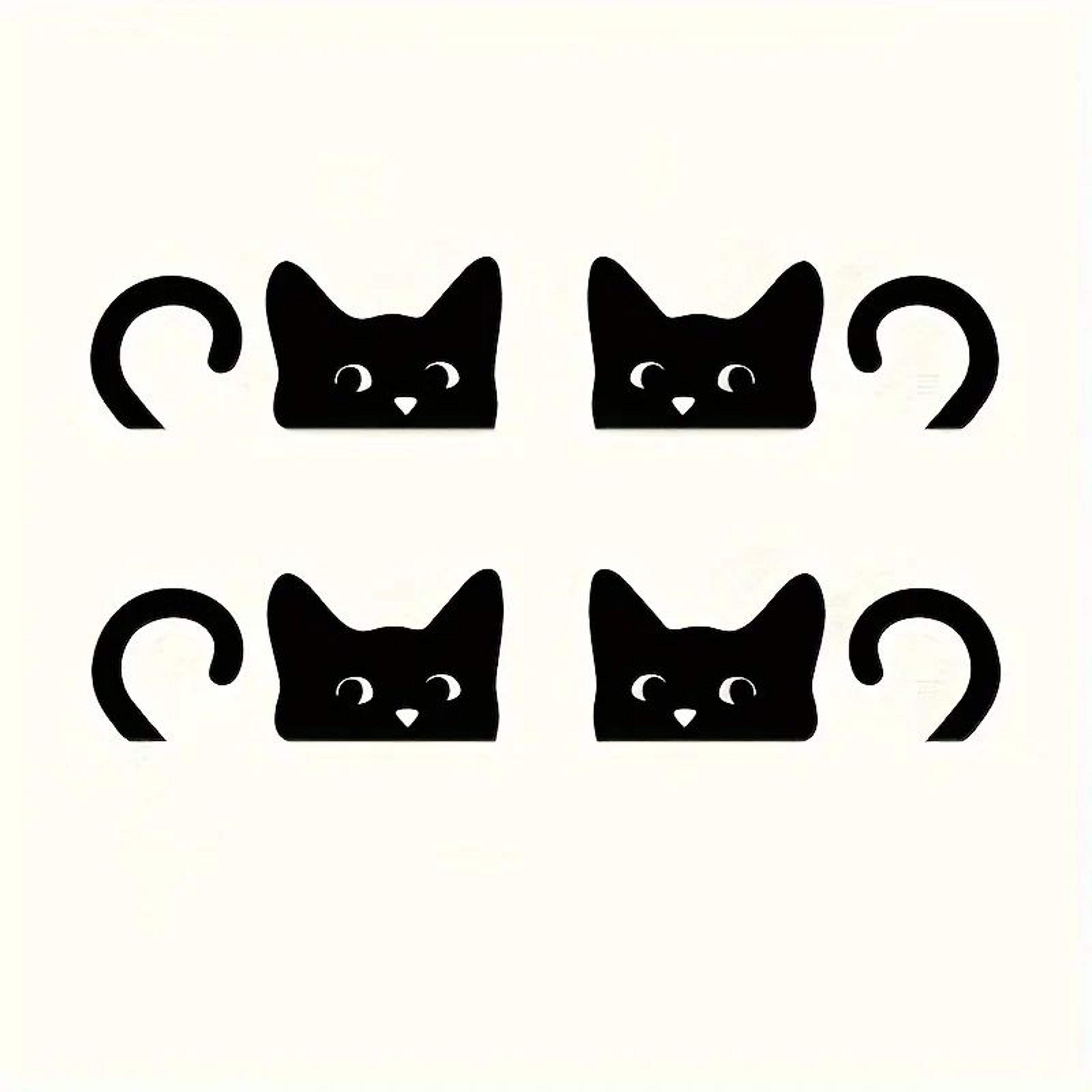 Peeking Cat Car Mirror Stickers 4Pack Waterproof Vinyl Funny Decals For Rearview Mirrors  Windows 5