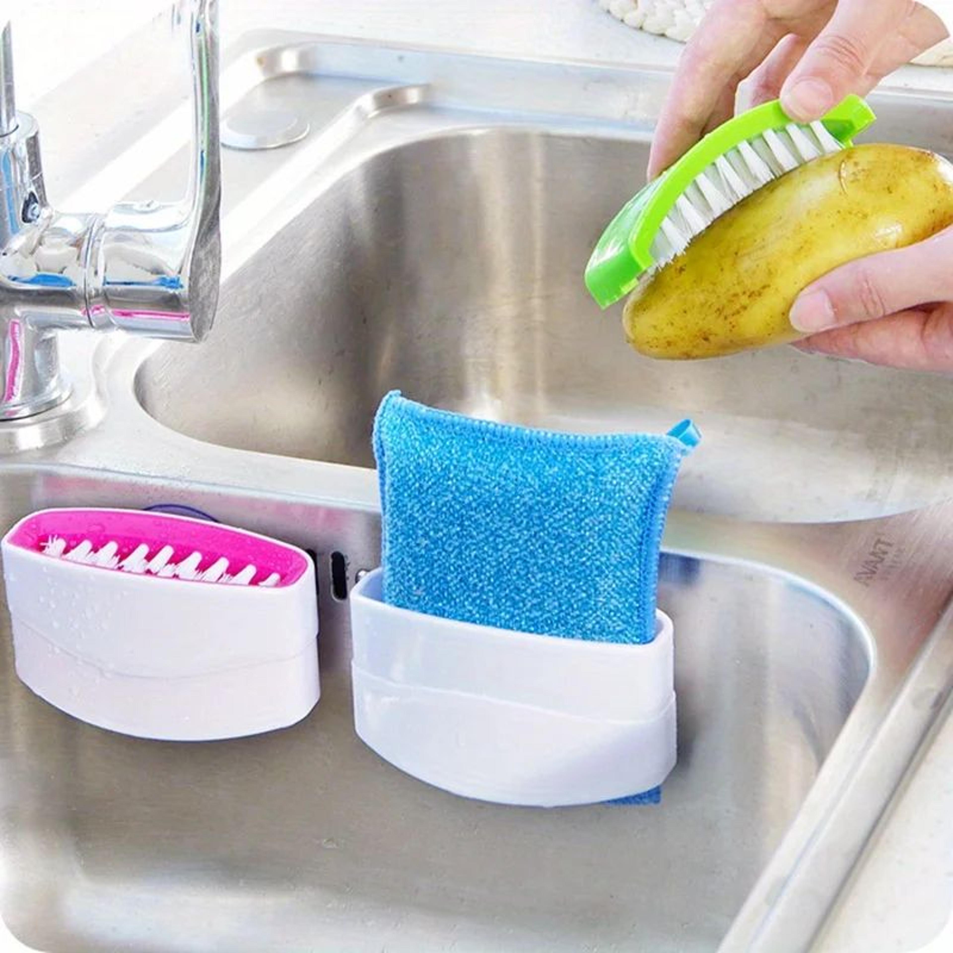 SuctionCup Knife  Cutlery Cleaner Brush  DeepClean Tool For Forks Spoons And Kitchen Prep 2
